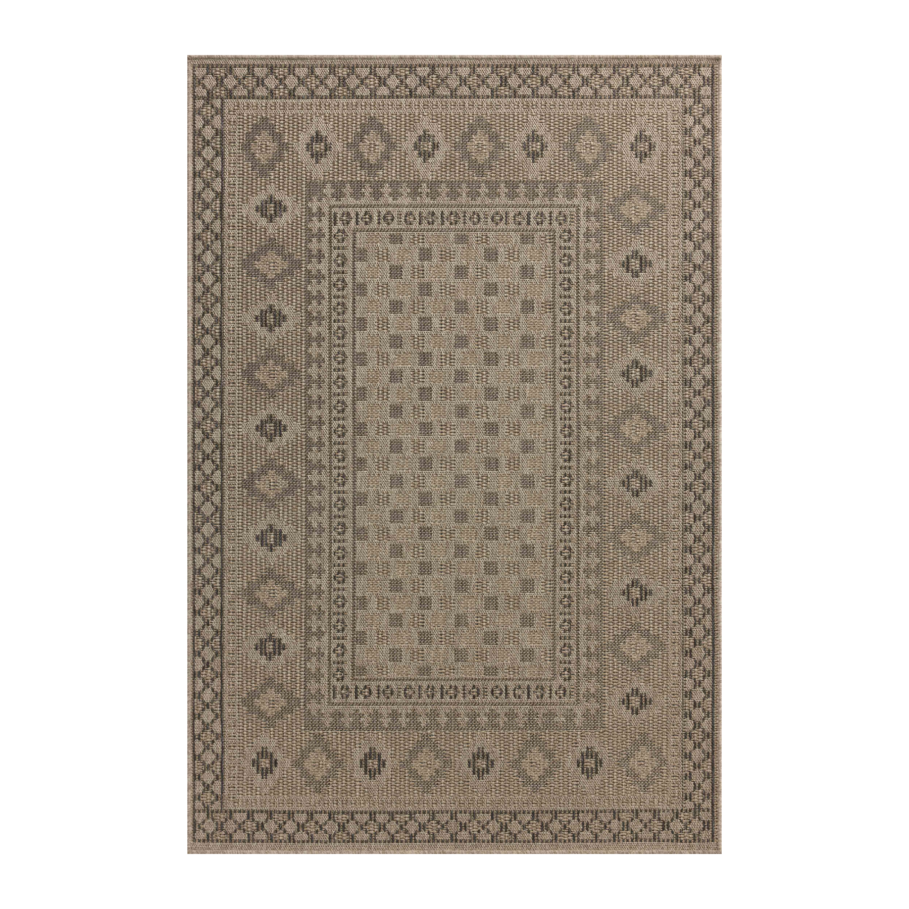 Chris Loves Julia x Loloi Providence Dove / Charcoal Rug RUGS - outdoor Loloi