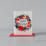 Floral Wreath Holiday Card greeting card Inkwell Cards (Faire)