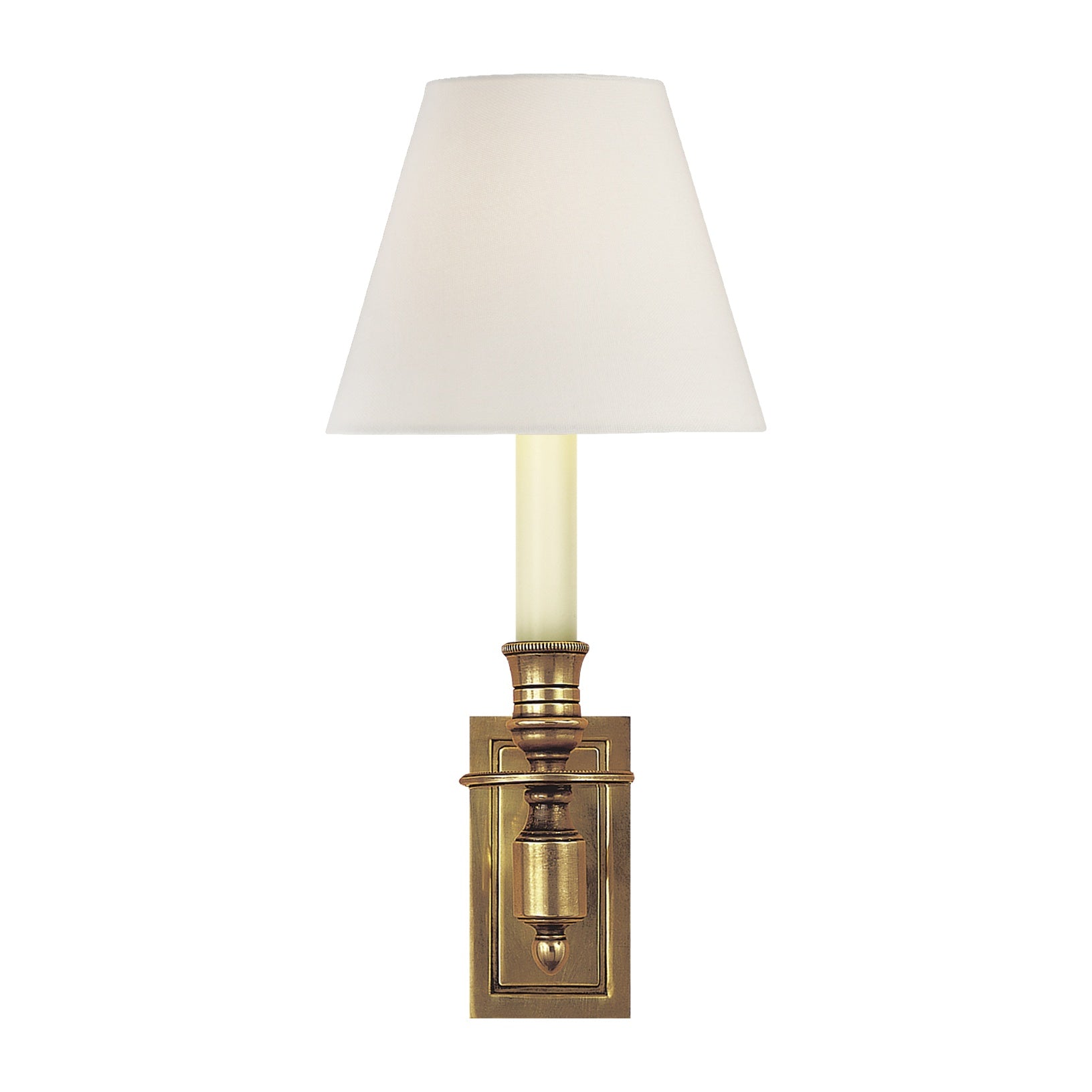 French Single Library Sconce LIGHTING - sconce Visual Comfort - Signature Hand-Rubbed Antique Brass