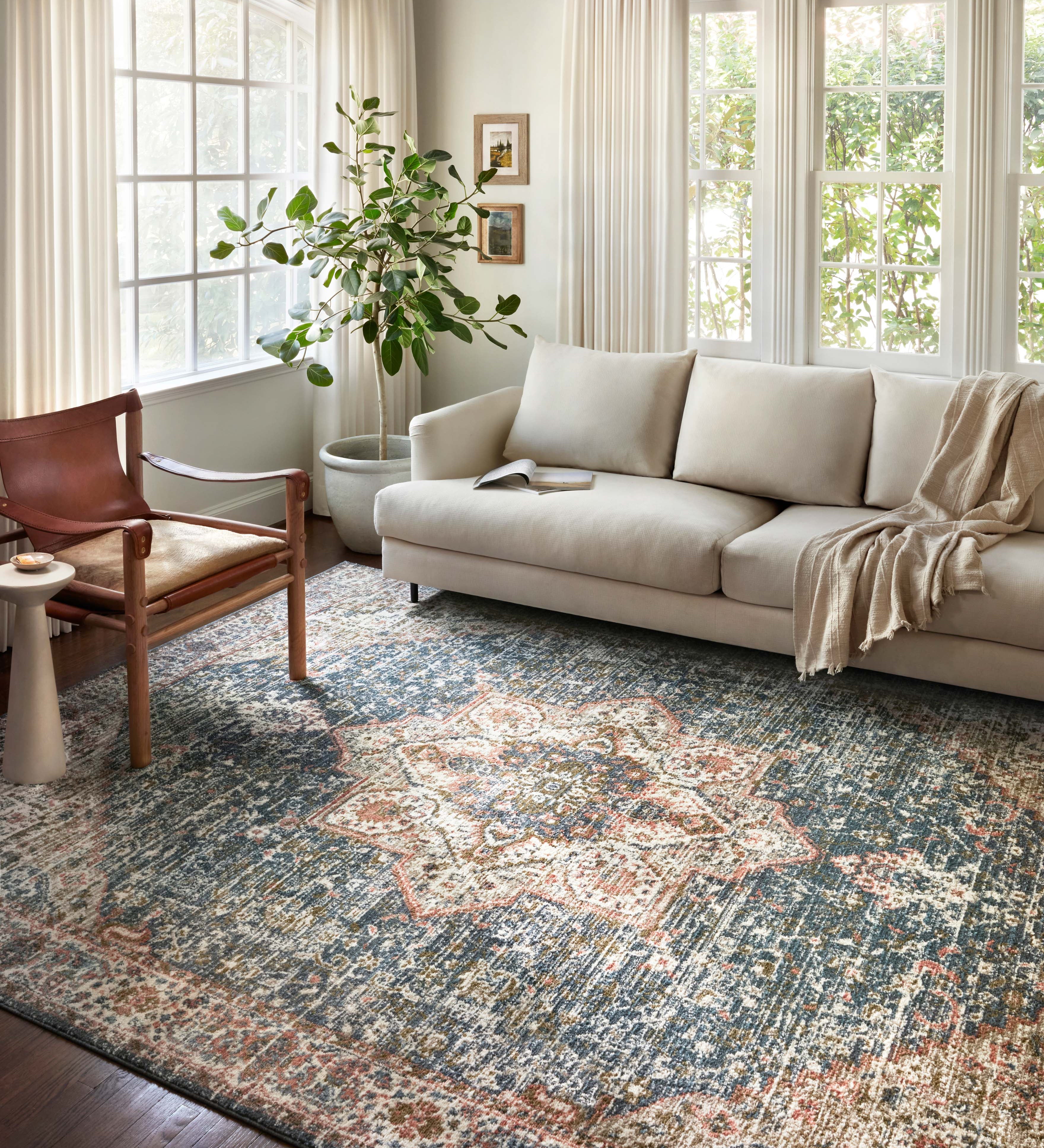 Loloi Saban Blue / Multi Rug RUGS - synthetic Loloi
