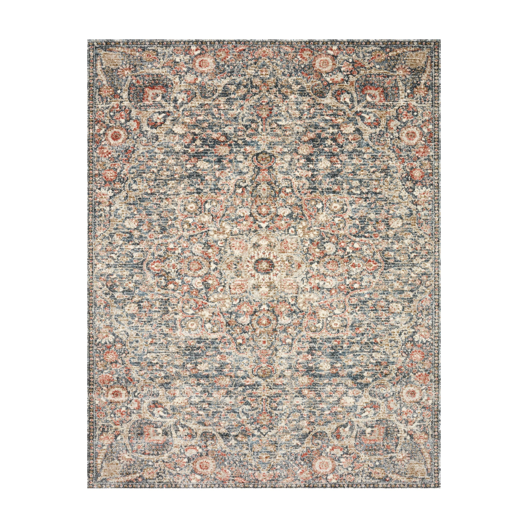 Loloi Saban Blue / Spice Rug Loloi 18" x 18"