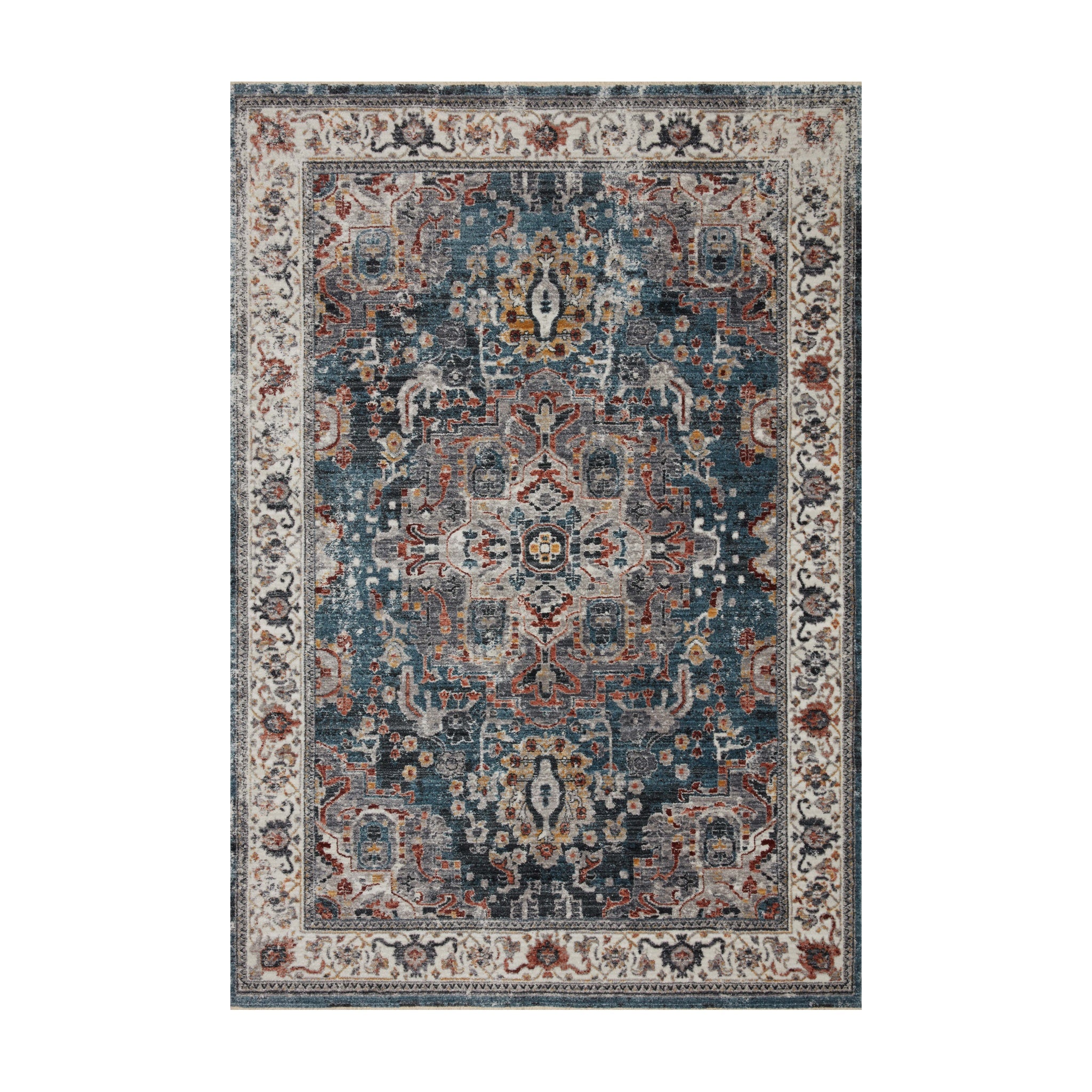 Loloi Samra Slate / Multi Rug Loloi 18" x 18"