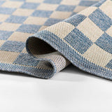 Sablebrook Blue Checkered Rug