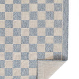 Sablebrook Blue Checkered Rug