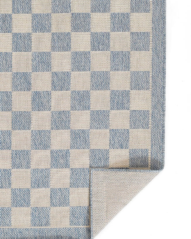 Sablebrook Blue Checkered Rug 5-Rugs - indoor/outdoor Momeni