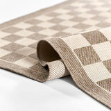 Sablebrook Taupe Checkered Rug