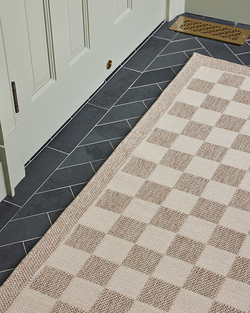 Sablebrook Taupe Checkered Rug 5-Rugs - indoor/outdoor Momeni