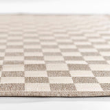 Sablebrook Taupe Checkered Rug