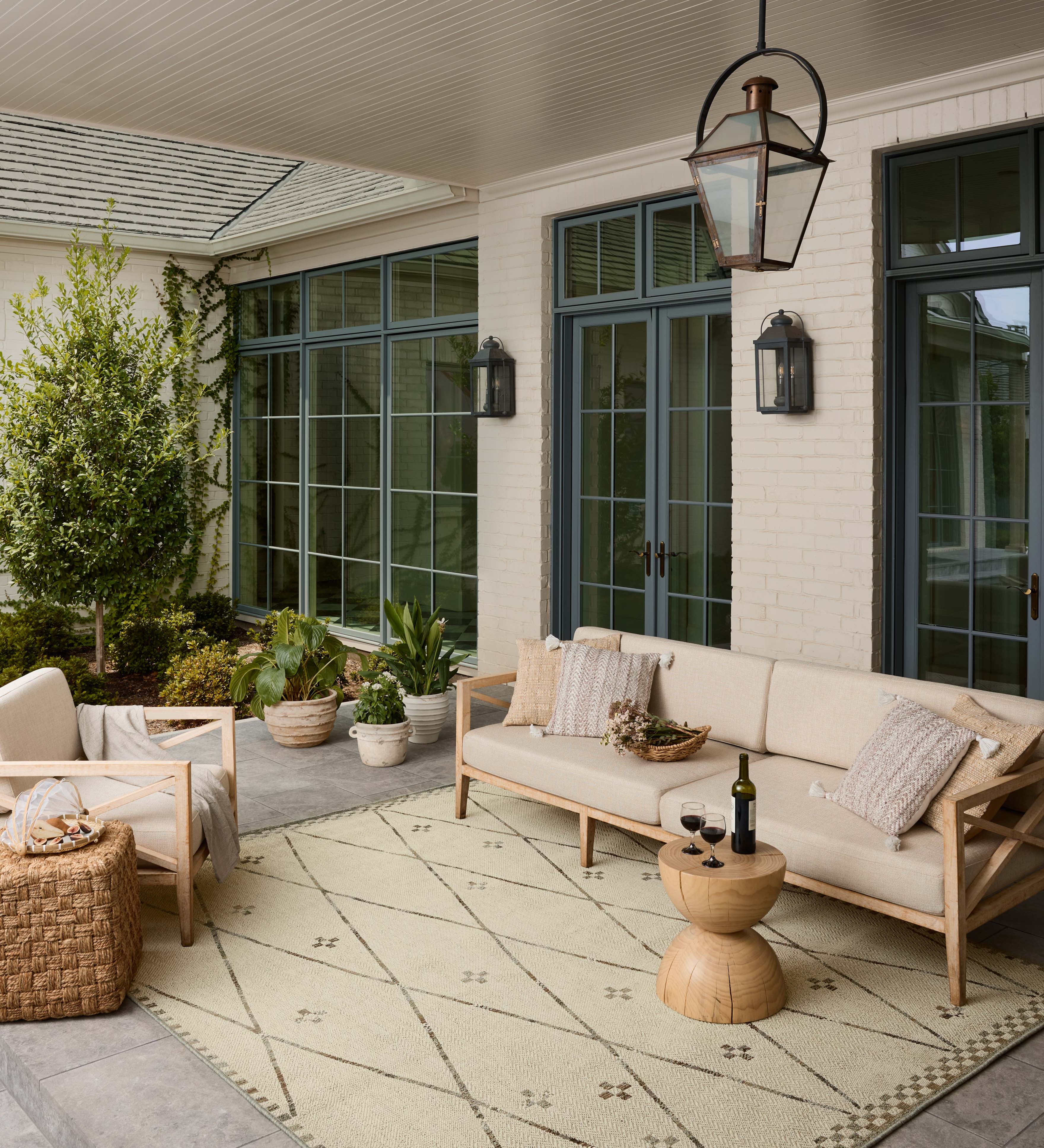 Loloi Saylor Ivory / Pebble Sample Indoor/Outdoor Rug RUGS - synthetic Loloi