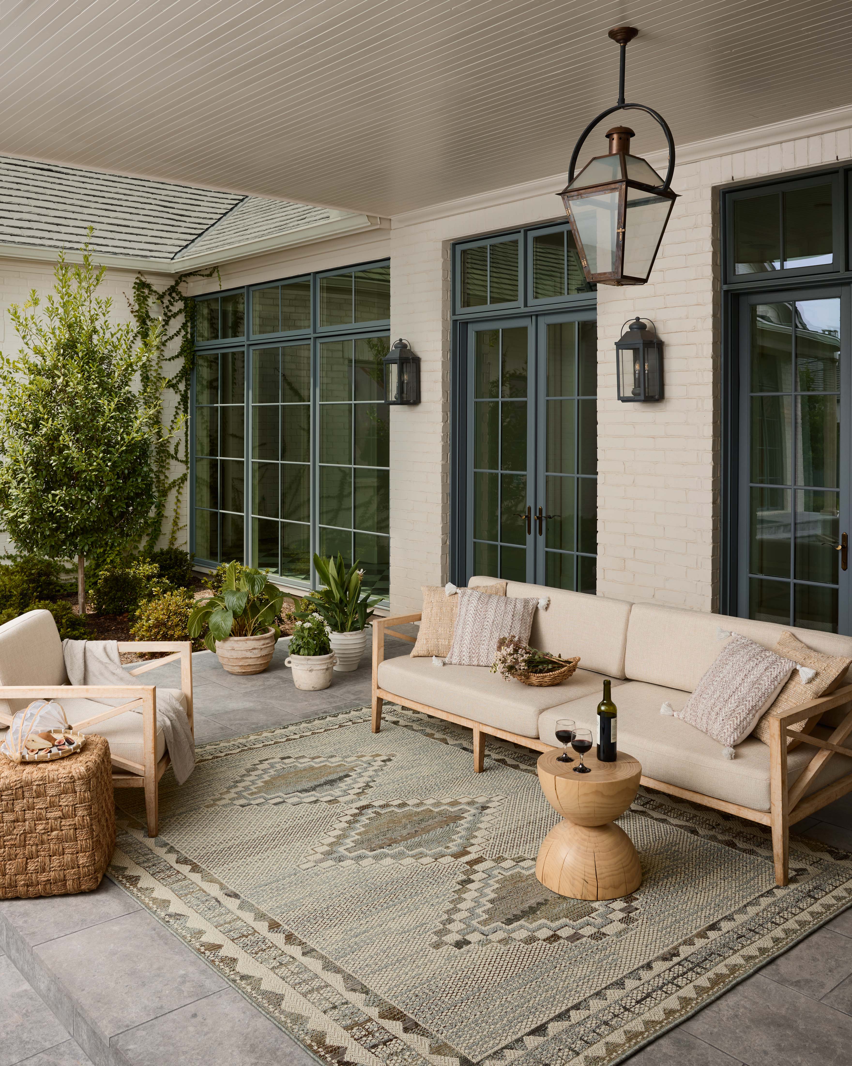 Loloi Saylor Ivory / Granite Sample Indoor/Outdoor Rug RUGS - synthetic Loloi