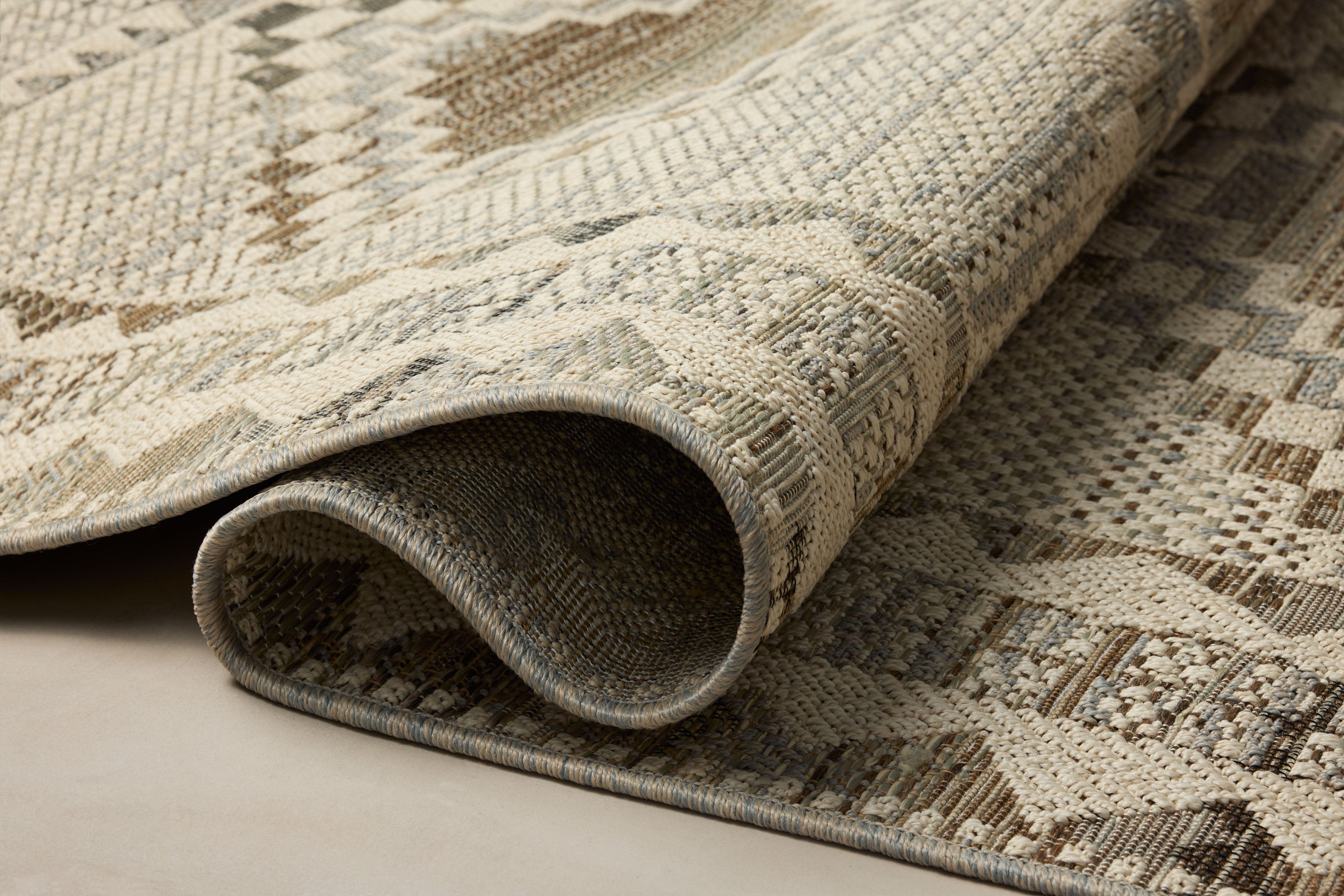Loloi Saylor Ivory / Granite Sample Indoor/Outdoor Rug RUGS - synthetic Loloi