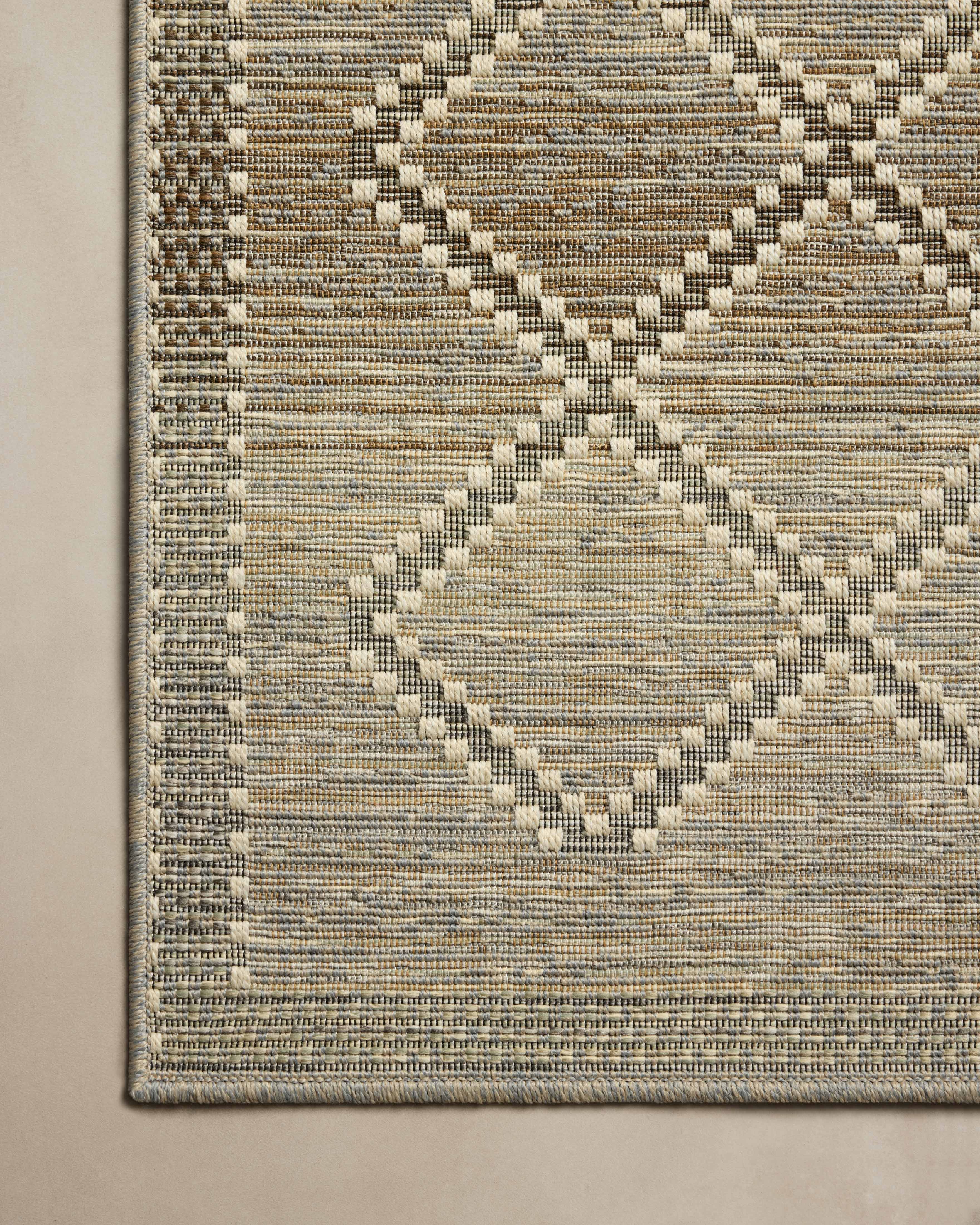 Loloi Saylor Stone / Ivory Sample Indoor/Outdoor Rug RUGS - synthetic Loloi
