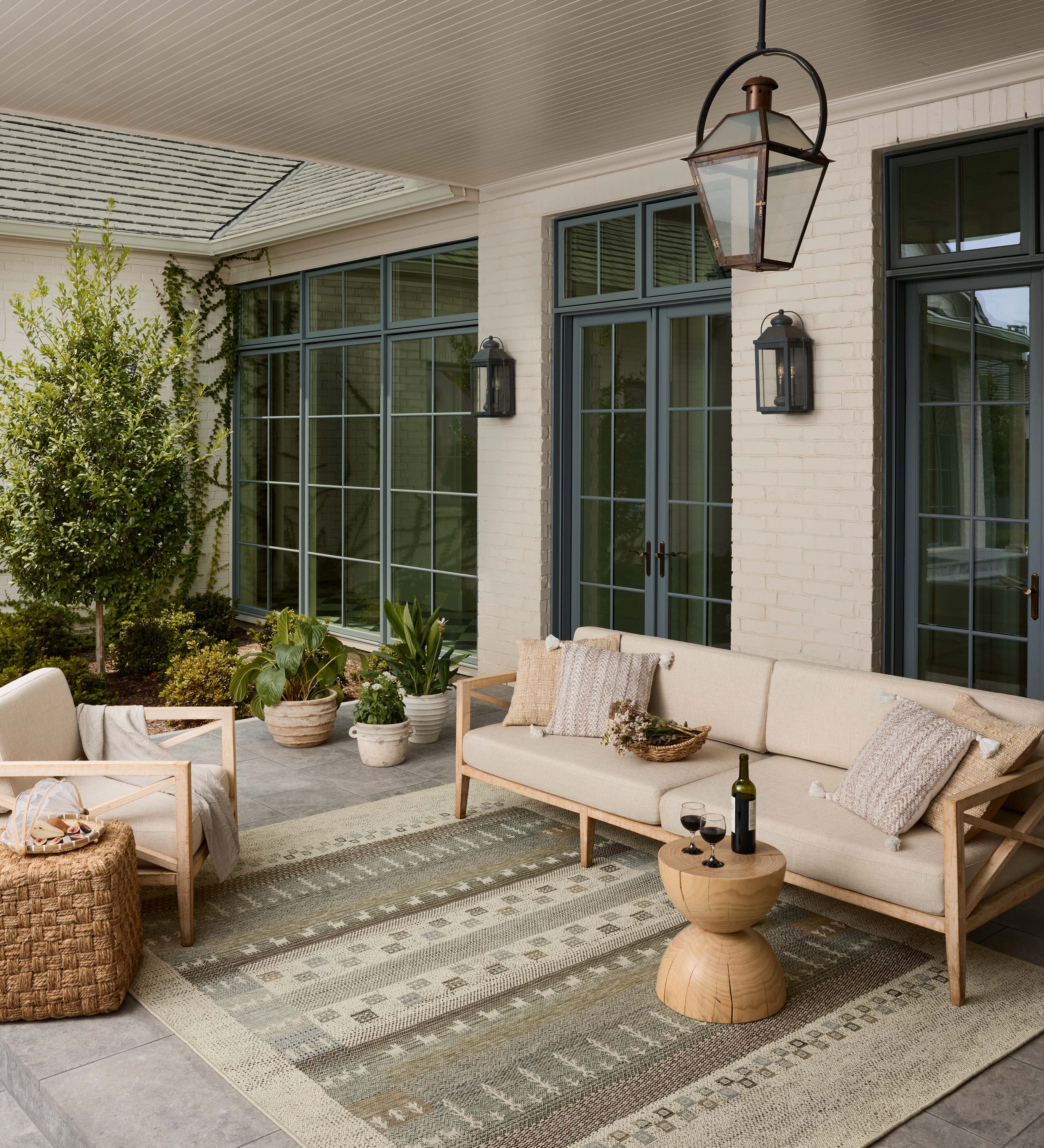 Loloi Saylor Ivory / Earth Indoor/Outdoor Rug RUGS - synthetic Loloi