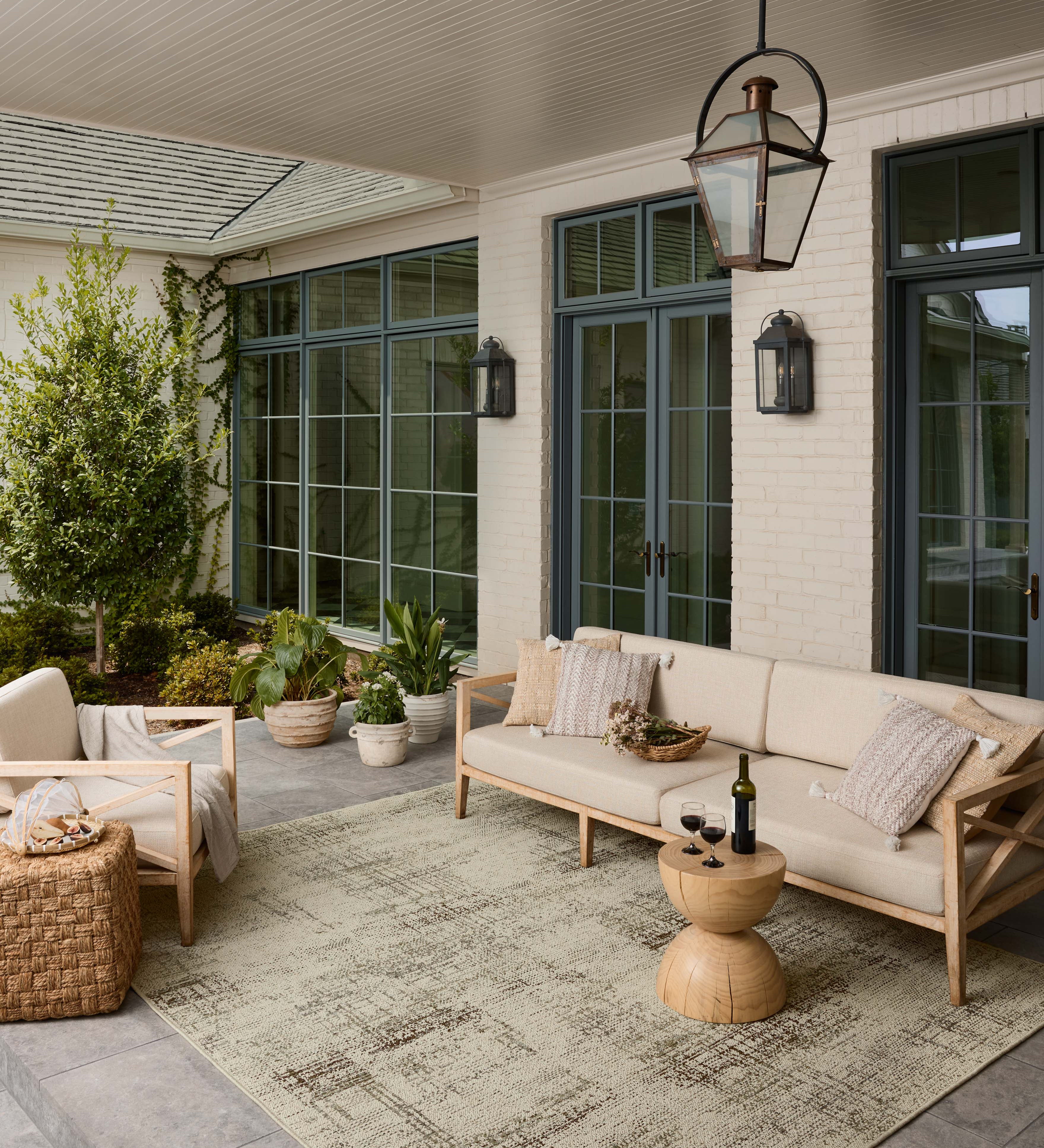 Loloi Saylor Ivory / Fog Sample Indoor/Outdoor Rug RUGS - synthetic Loloi