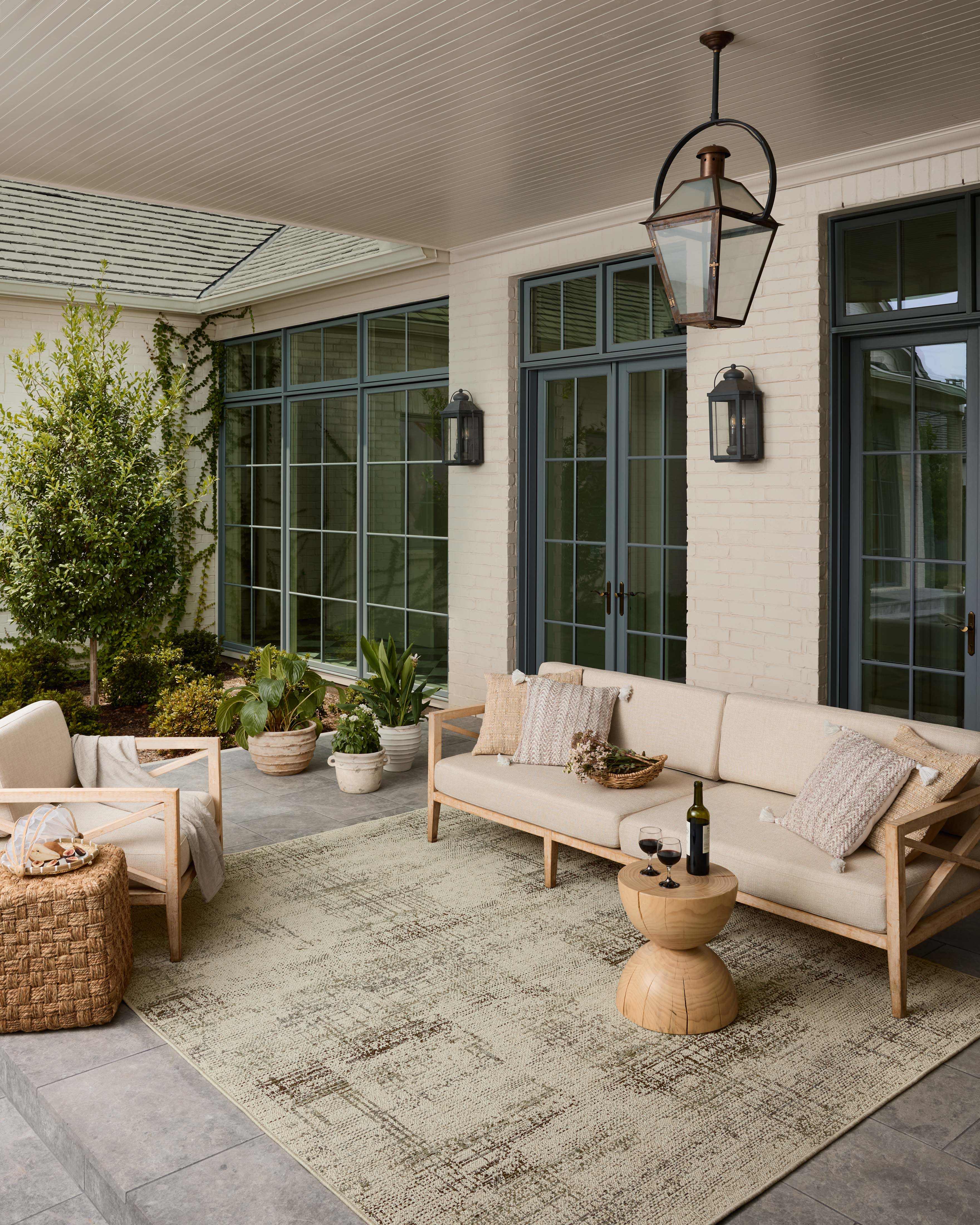 Loloi Saylor Ivory / Fog Sample Indoor/Outdoor Rug RUGS - synthetic Loloi