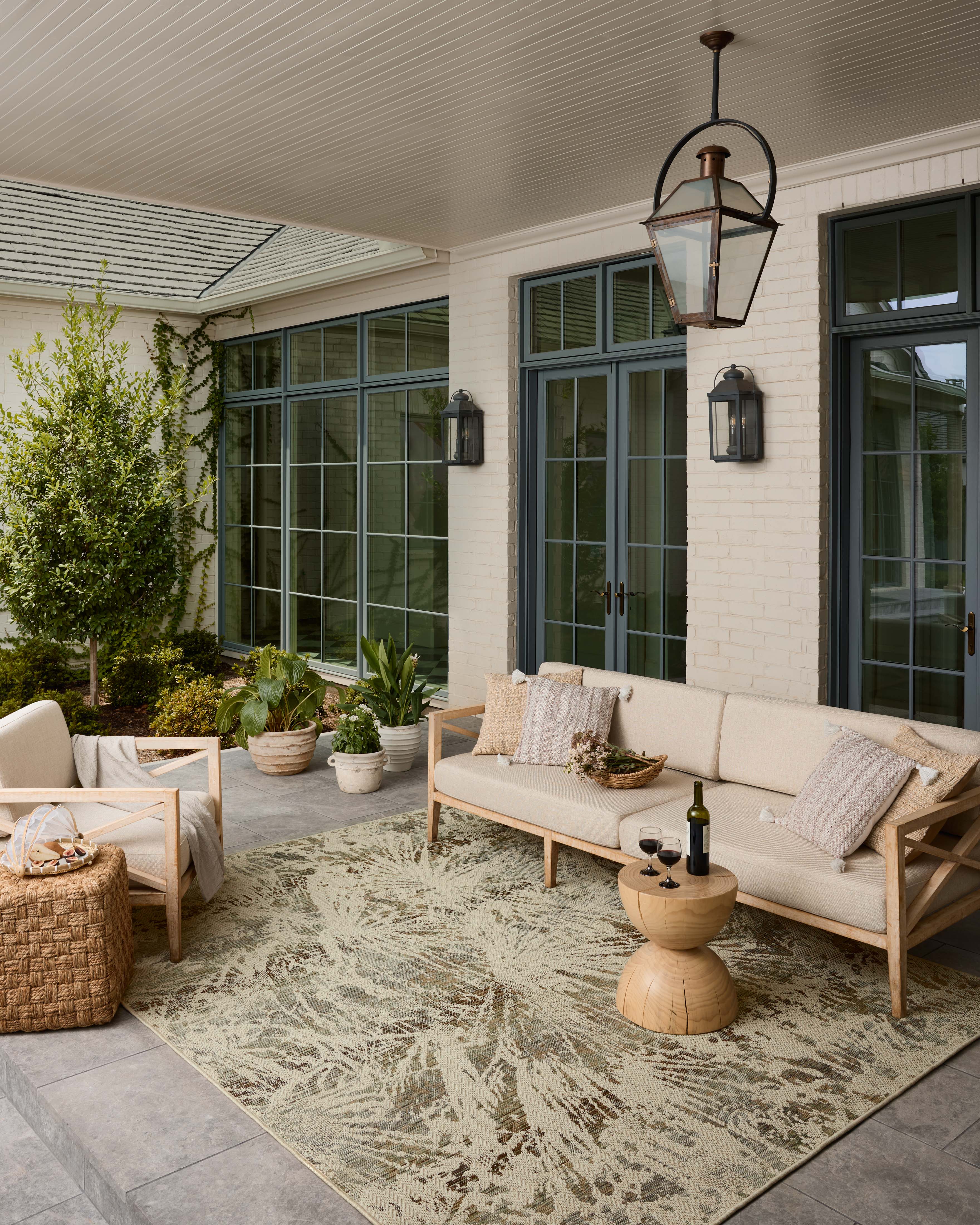 Loloi Saylor Ivory / Stone Sample Indoor/Outdoor Rug RUGS - synthetic Loloi