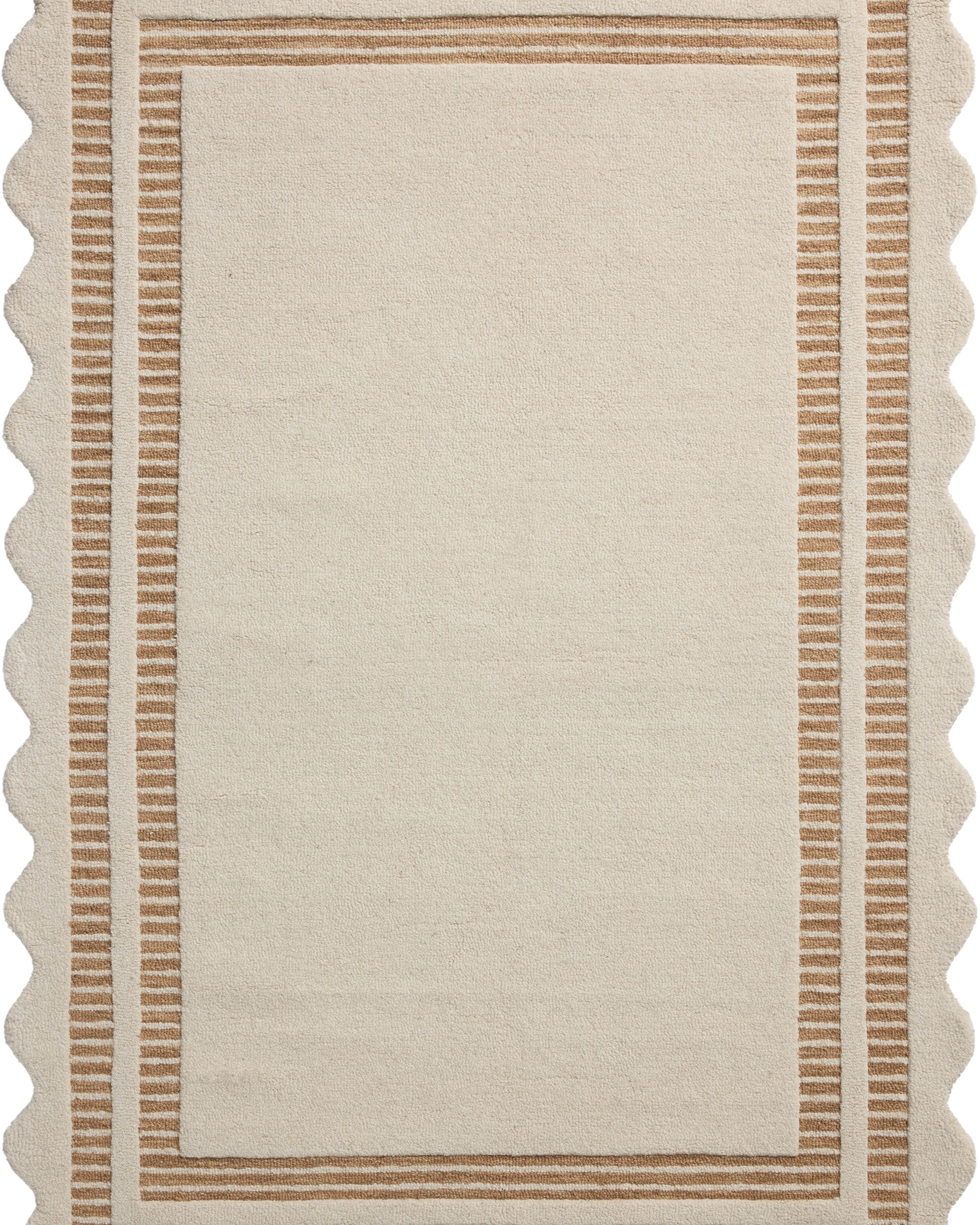 FLOOR MODEL - Chris Loves Julia x Loloi Scottie Ivory / Rust Rug - 7'9" x 9'9" IN STORE - Rugs Loloi