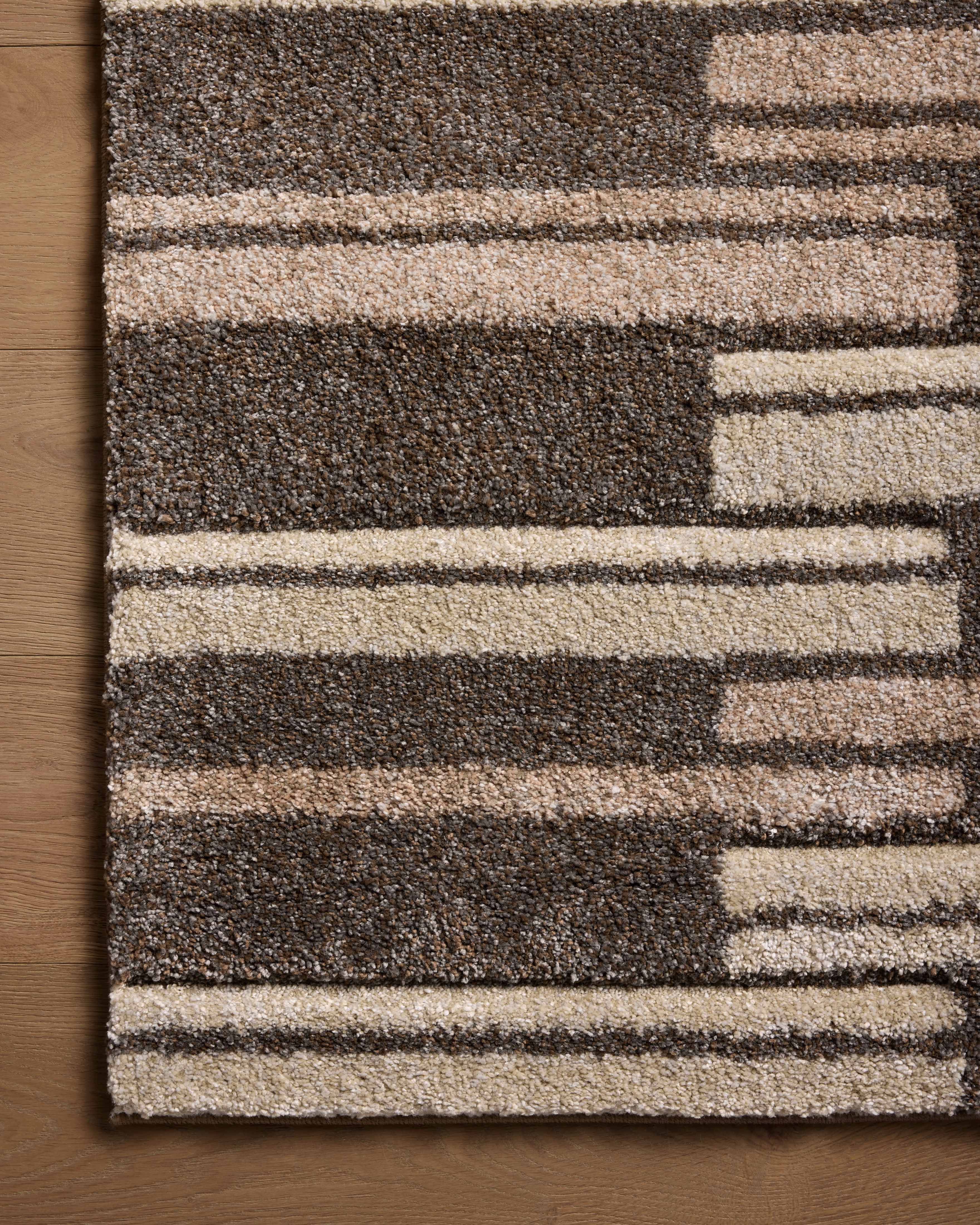 Loloi Silas Mocha / Champagne Runner Rug RUGS - synthetic Loloi