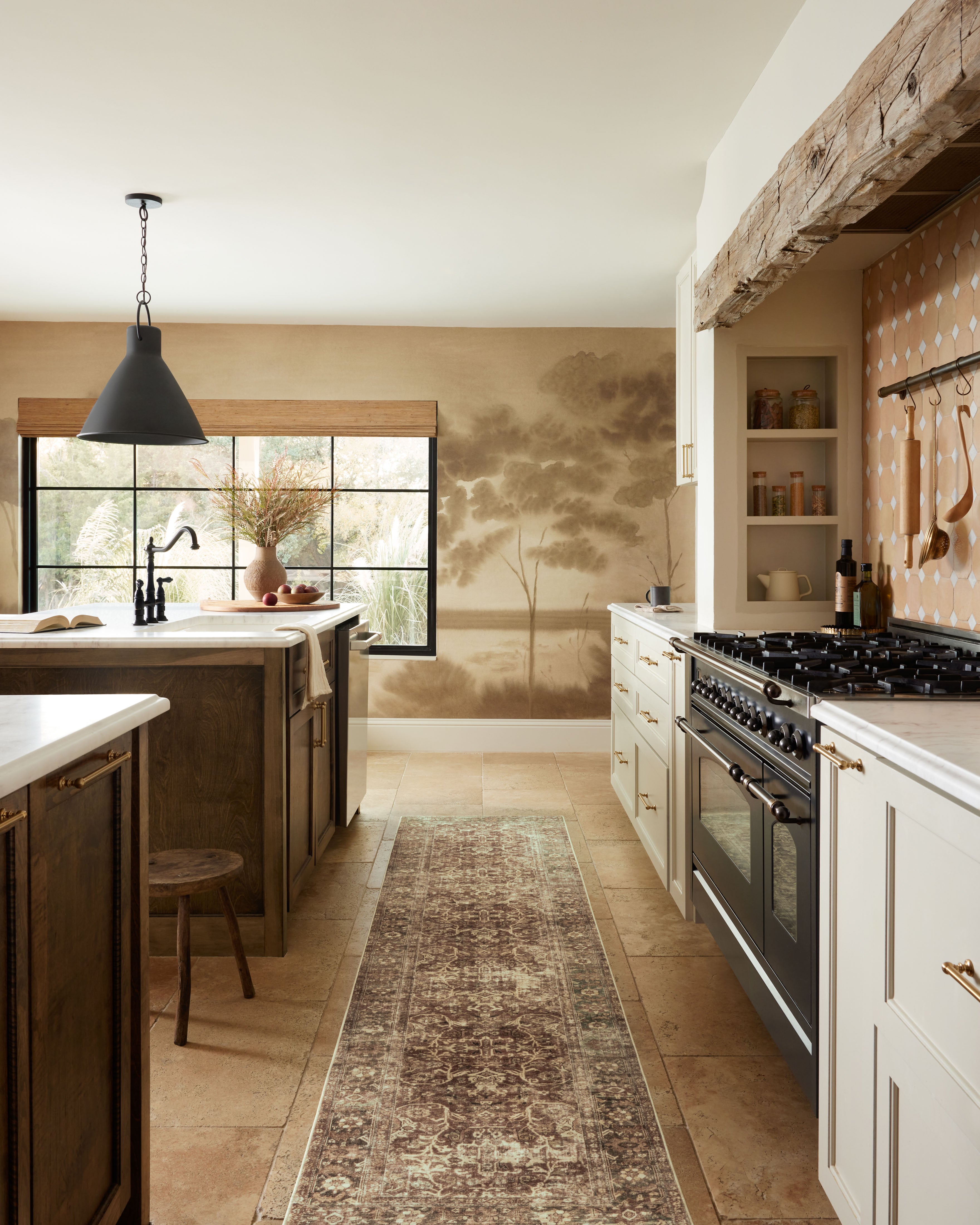Magnolia Home by Joanna Gaines x Loloi Sinclair Rust / Lagoon Rug 0-RUGS-patterned Loloi