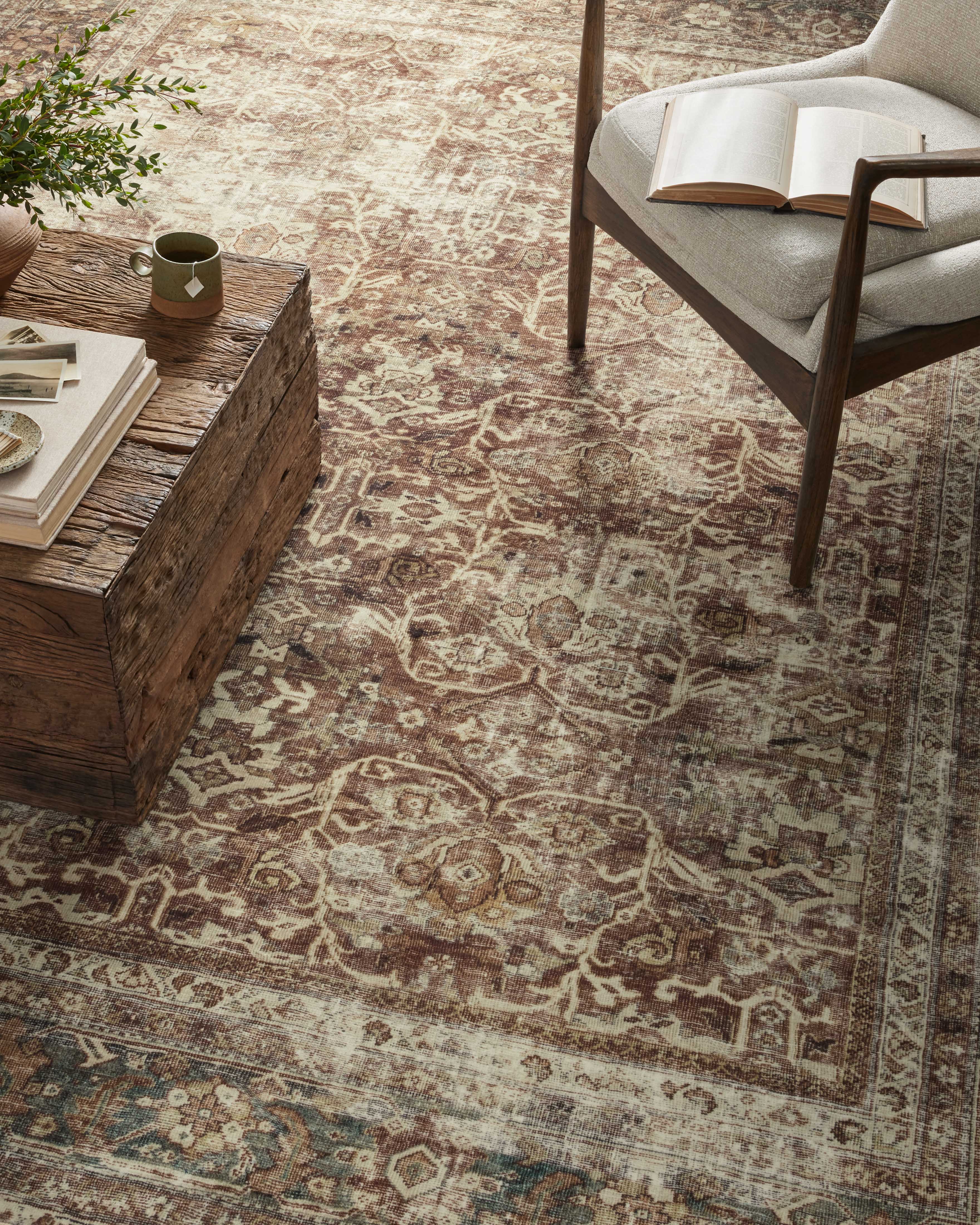 Joanna Gaines x Loloi Sinclair Rust / Lagoon Rug RUGS - synthetic Loloi