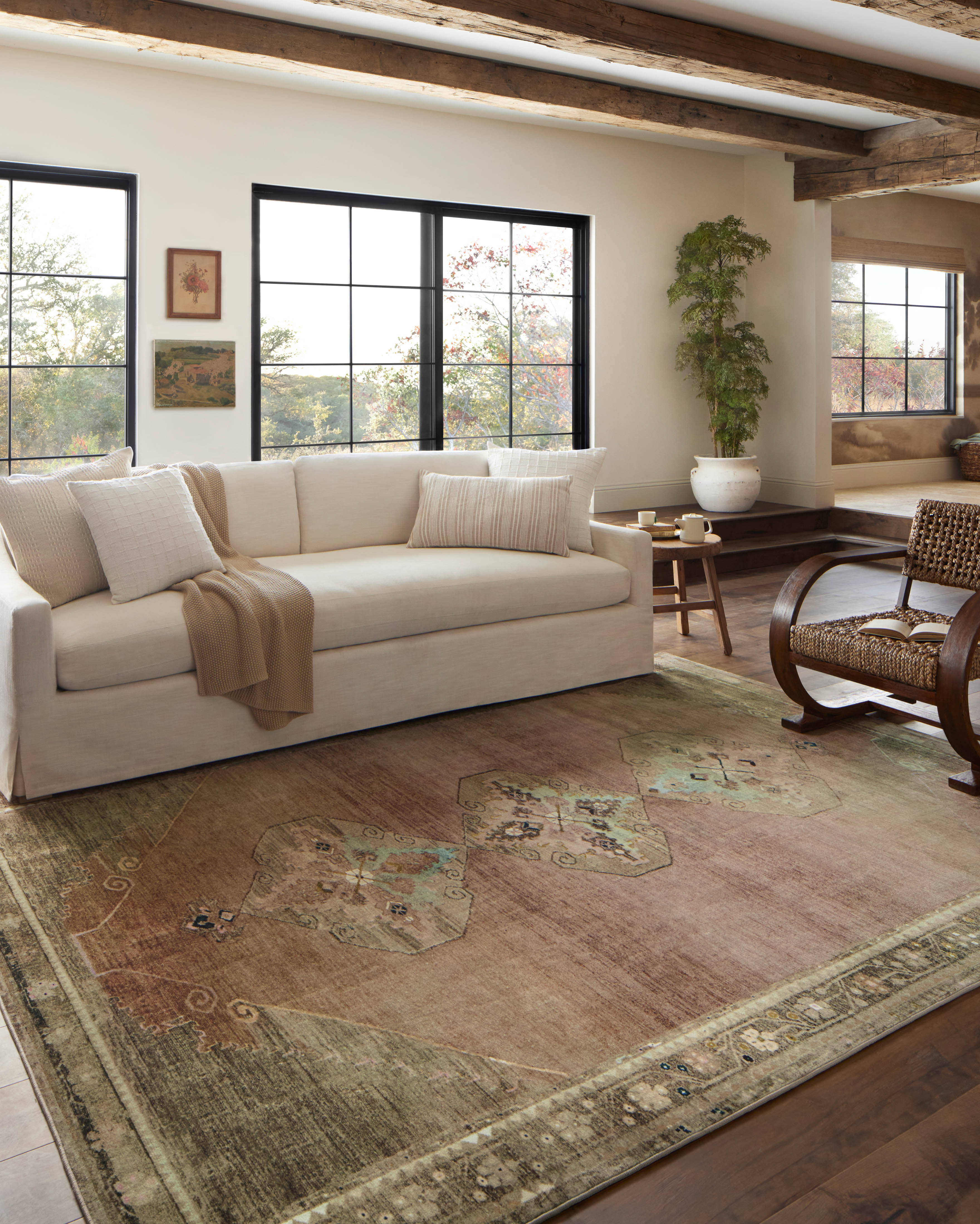 Joanna Gaines x Loloi Sinclair Clay / Tobacco Rug RUGS - synthetic Loloi