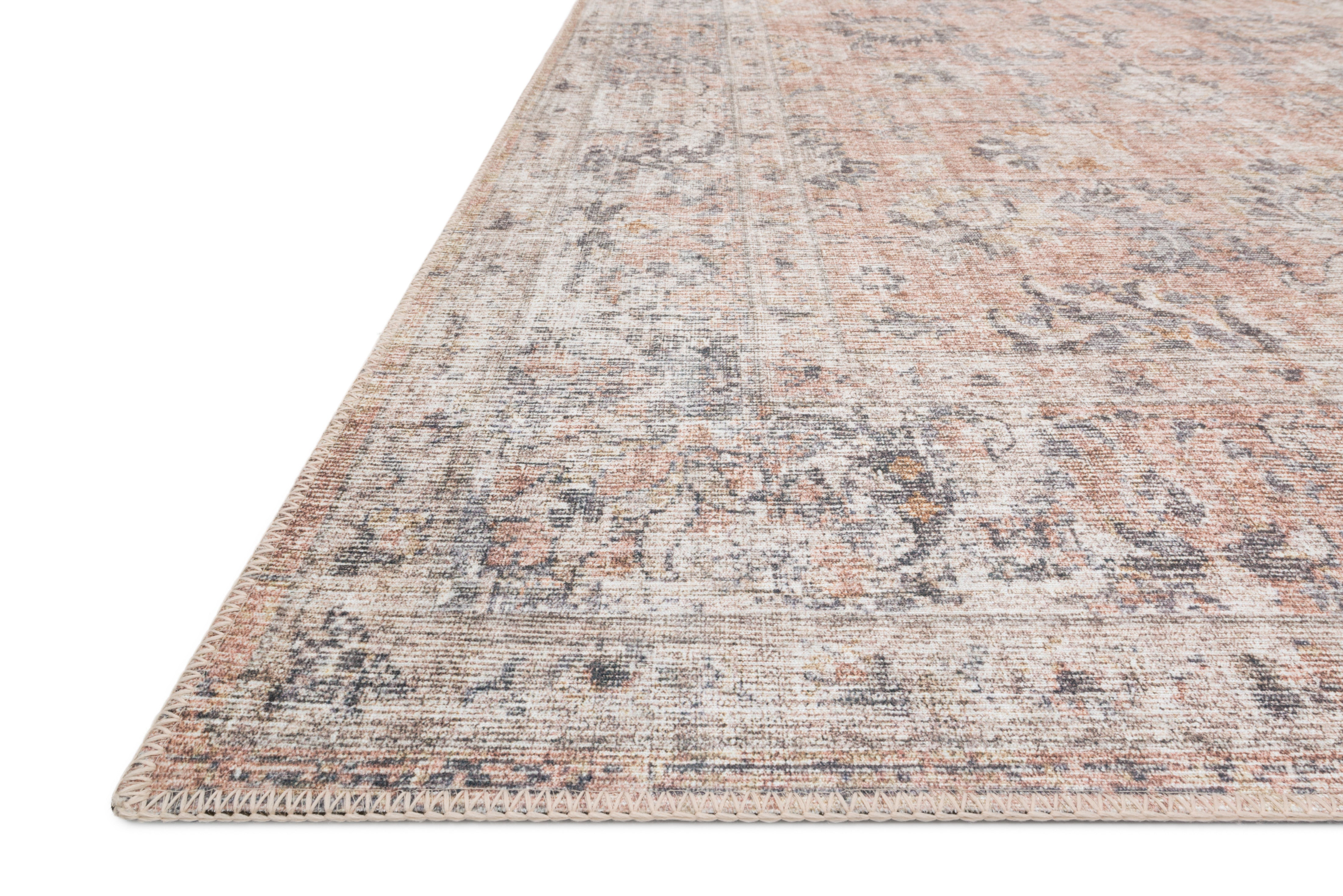 Loloi Skye Blush / Grey Oval Rug RUGS - synthetic Loloi
