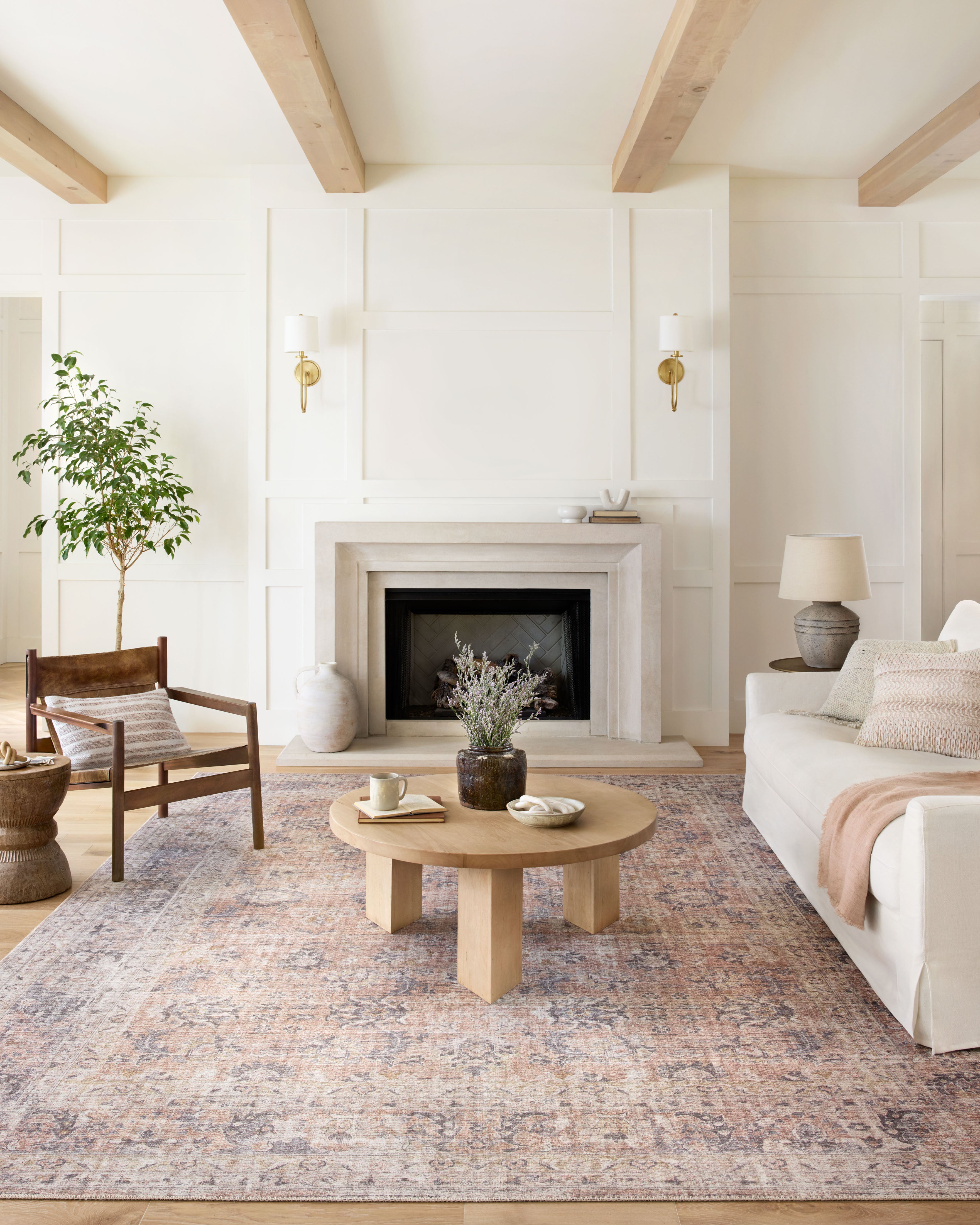 Loloi Skye Blush / Grey Oval Rug RUGS - synthetic Loloi
