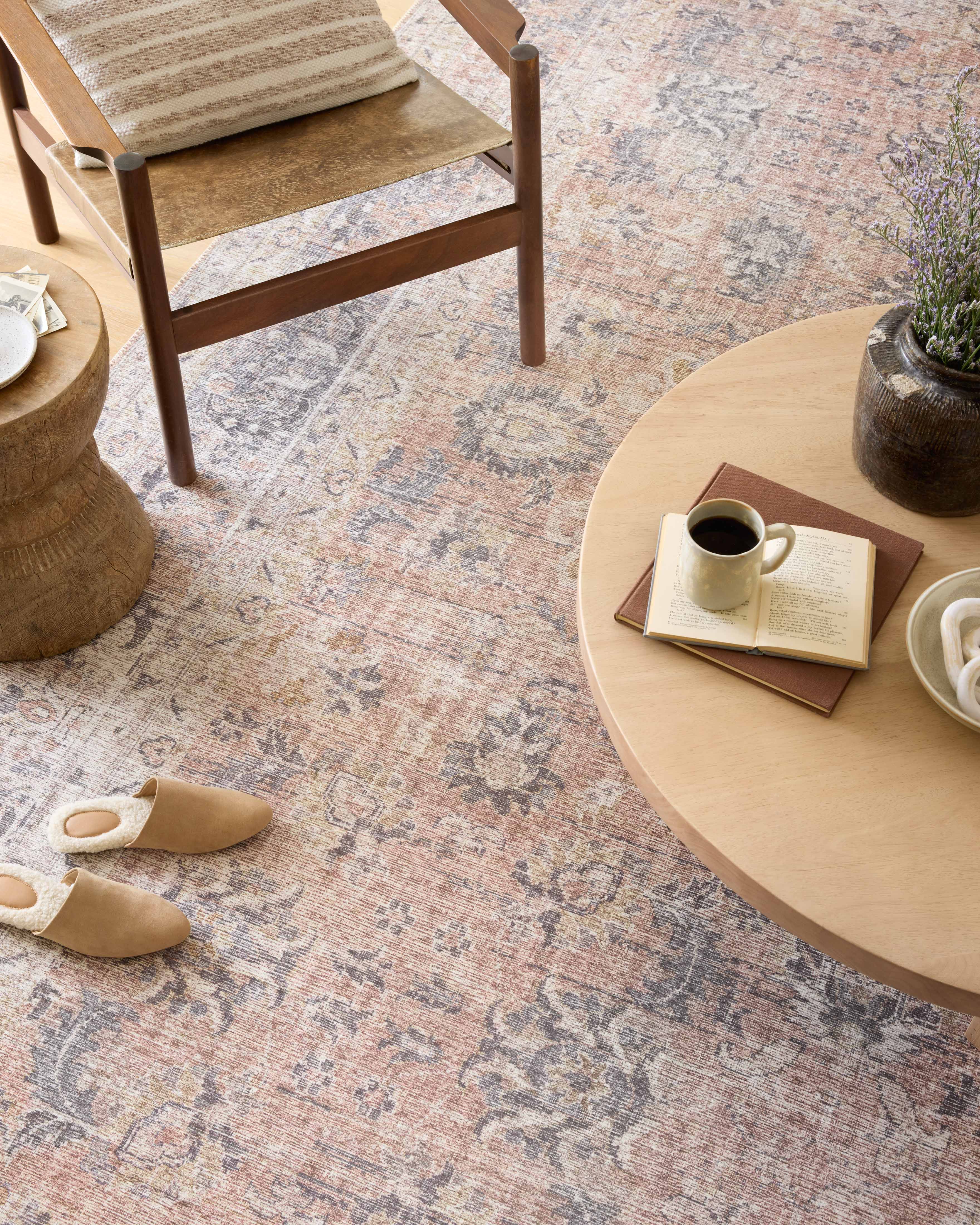Loloi Skye Blush / Grey Oval Rug RUGS - synthetic Loloi