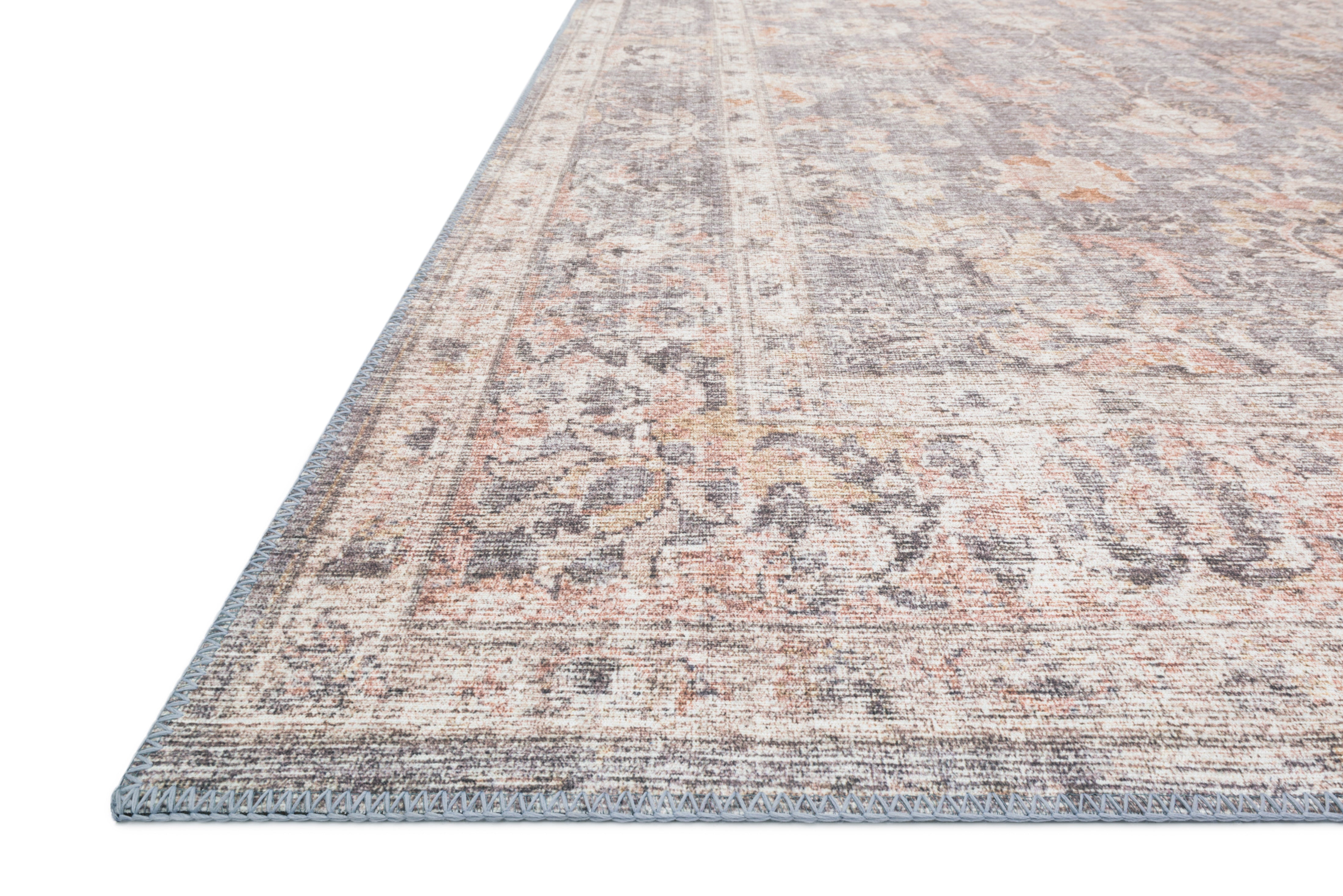 Loloi Skye Grey / Apricot Rug RUGS - synthetic Loloi