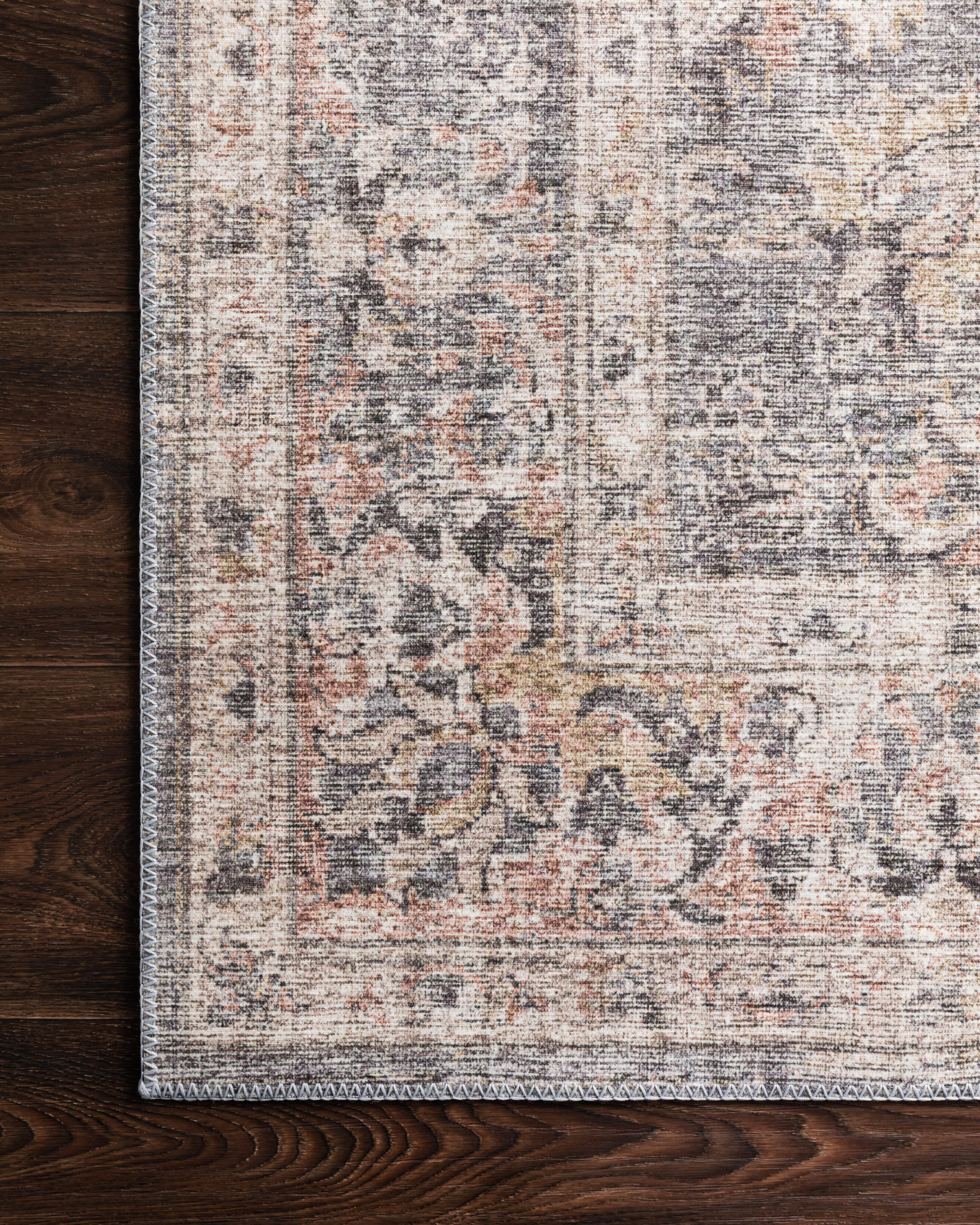 Loloi Skye Grey / Apricot Oval Rug RUGS - synthetic Loloi