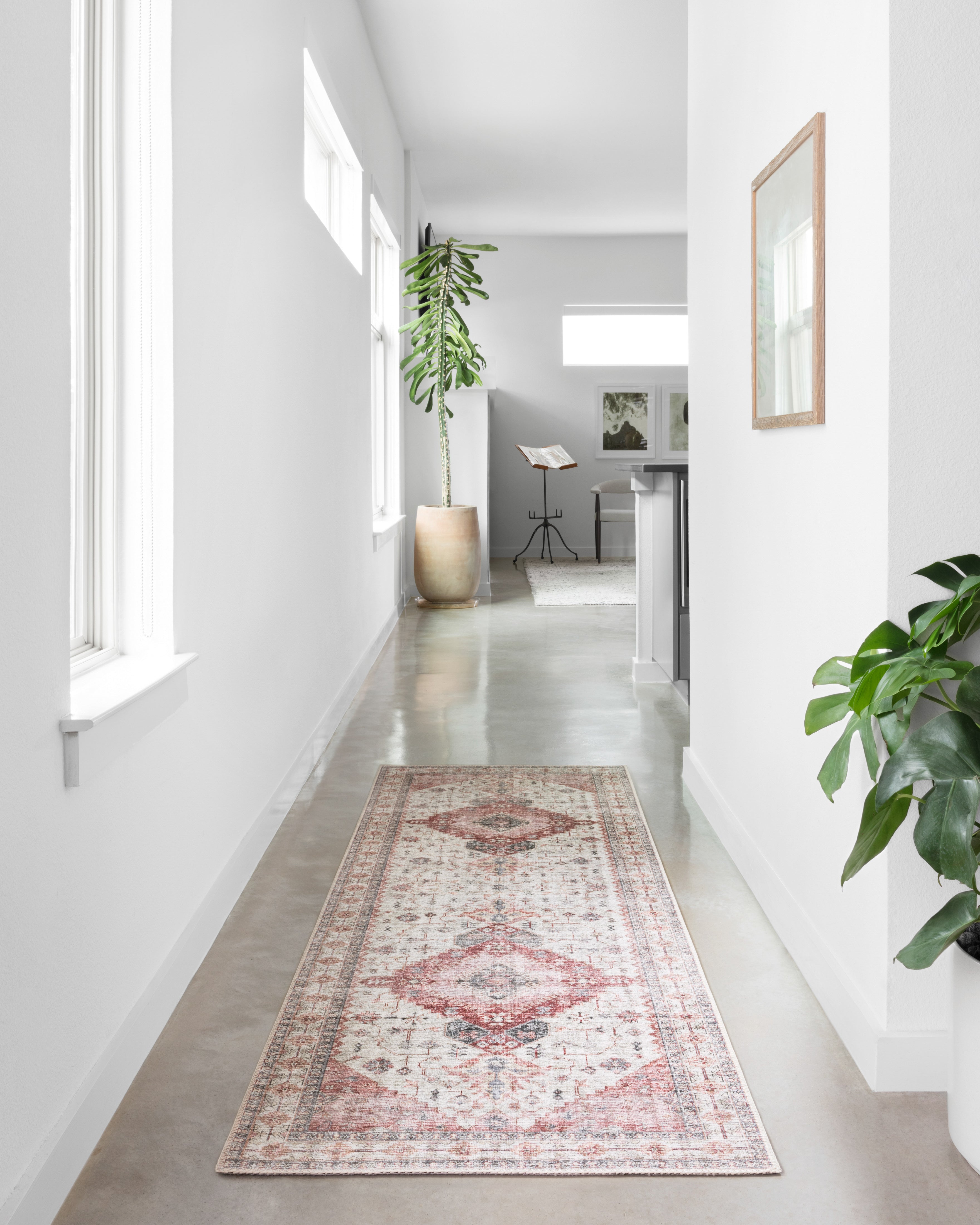 Loloi Skye Ivory / Berry Oval Rug RUGS - synthetic Loloi