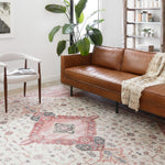 Loloi Skye Ivory / Berry Oval Rug RUGS - synthetic Loloi