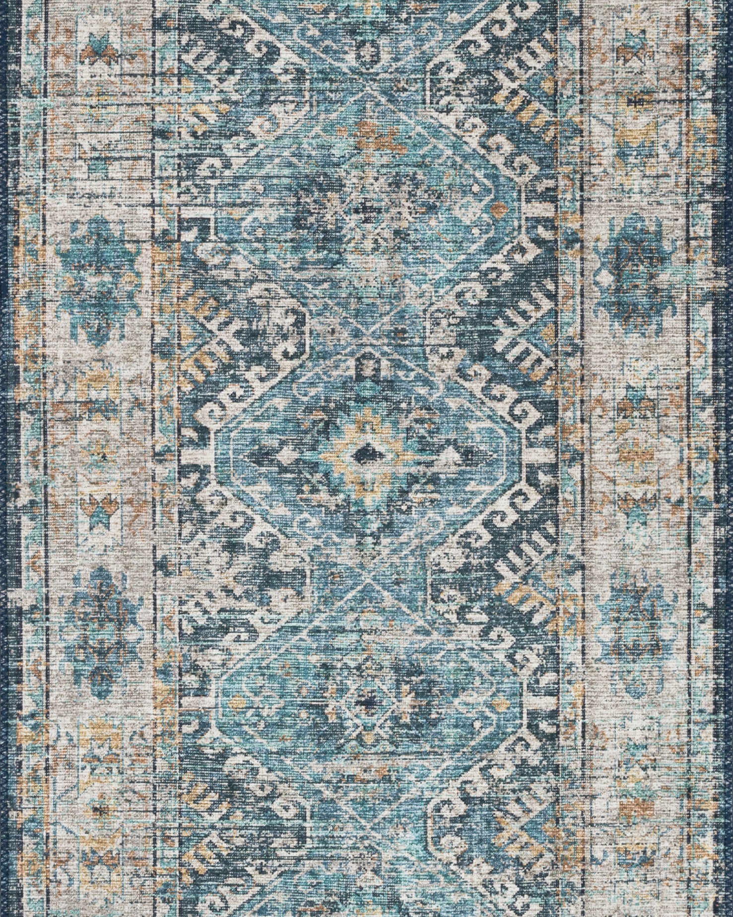 Loloi Skye Denim / Natural Rug RUGS - synthetic Loloi
