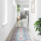 Loloi Skye Turquoise / Terracotta Oval Rug RUGS - synthetic Loloi