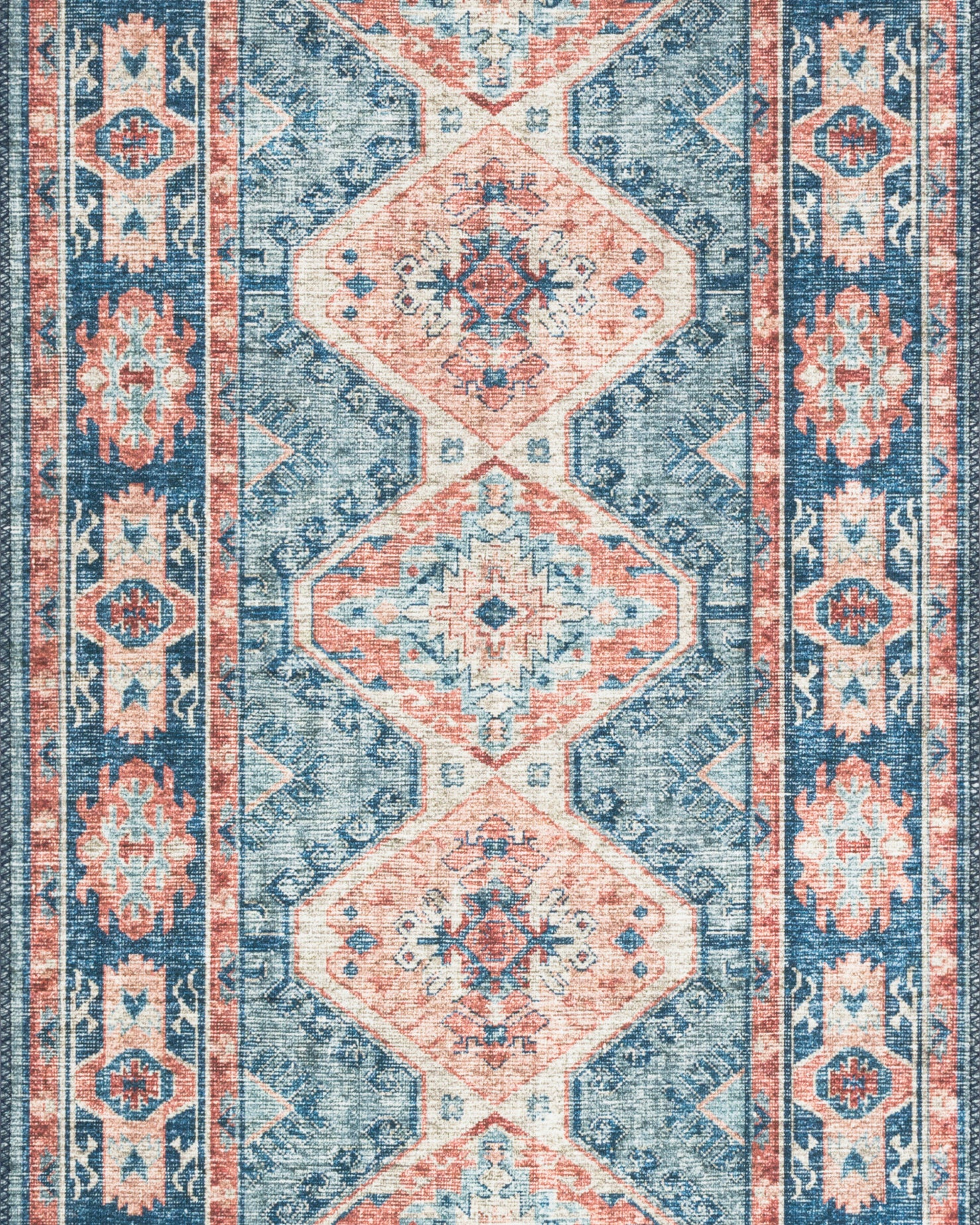 Loloi Skye Turquoise / Terracotta Rug RUGS - synthetic Loloi