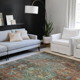 Loloi Skye Terracotta / Sky Oval Rug RUGS - synthetic Loloi