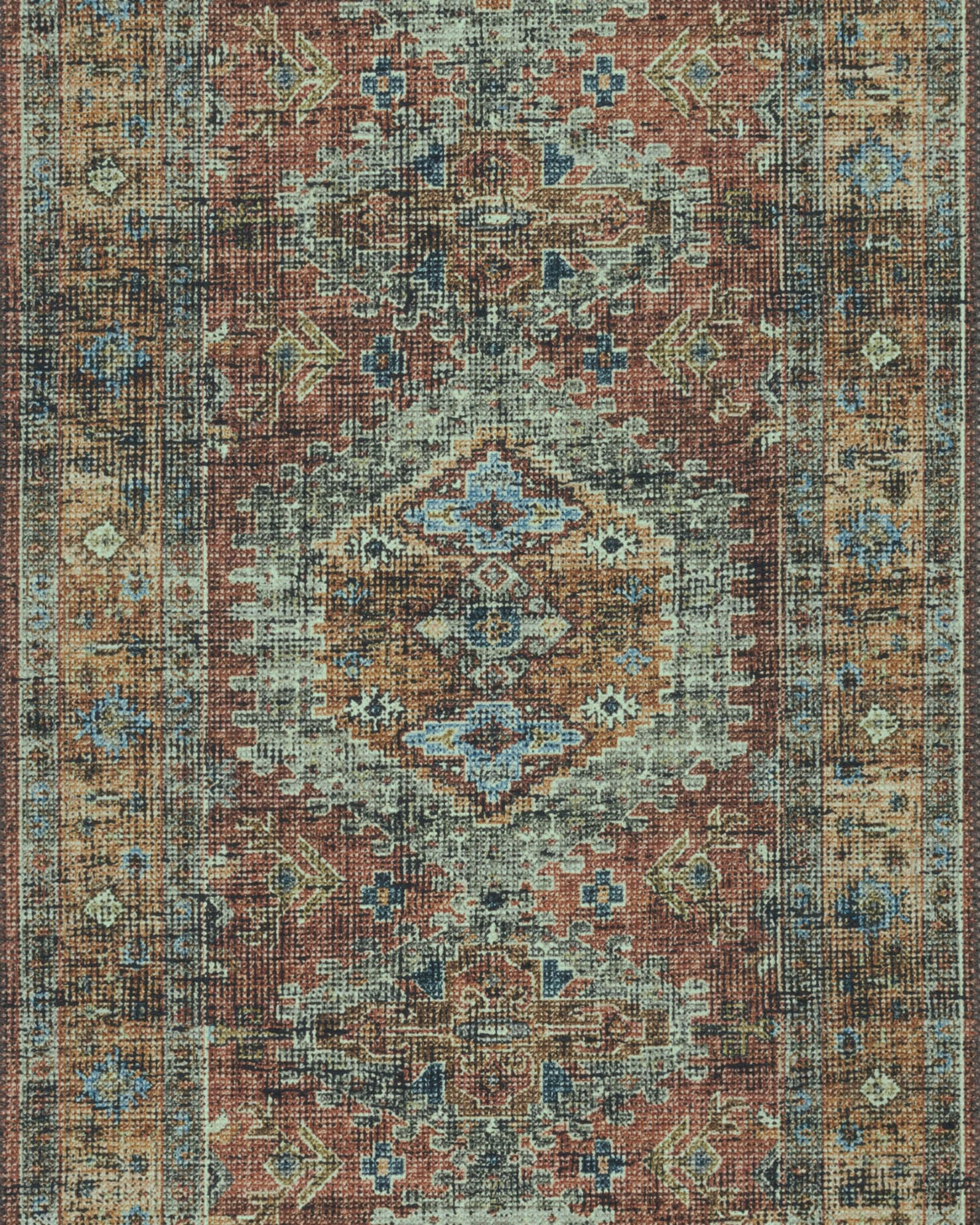 Loloi Skye Terracotta / Sky Oval Rug RUGS - synthetic Loloi