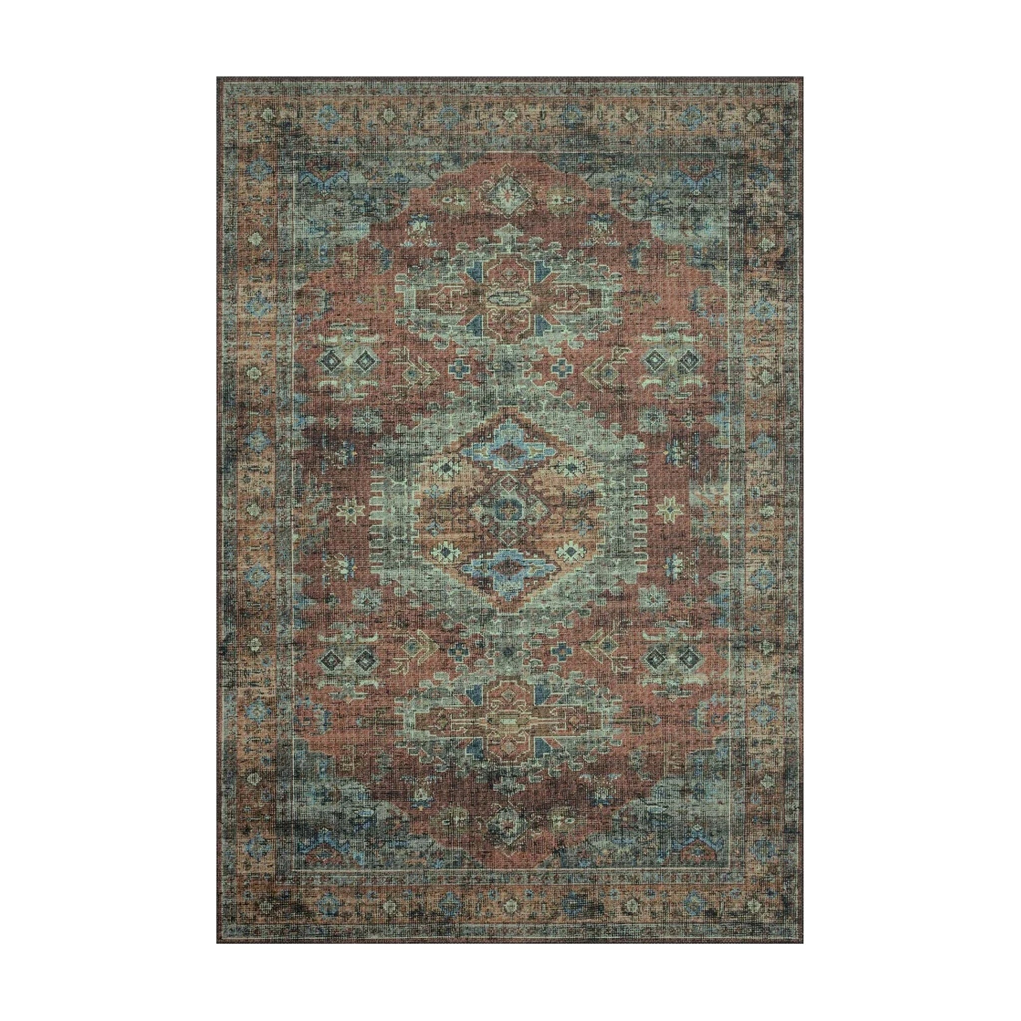 Loloi Skye Terracotta / Sky Rug RUGS - synthetic Loloi 18" x 18"