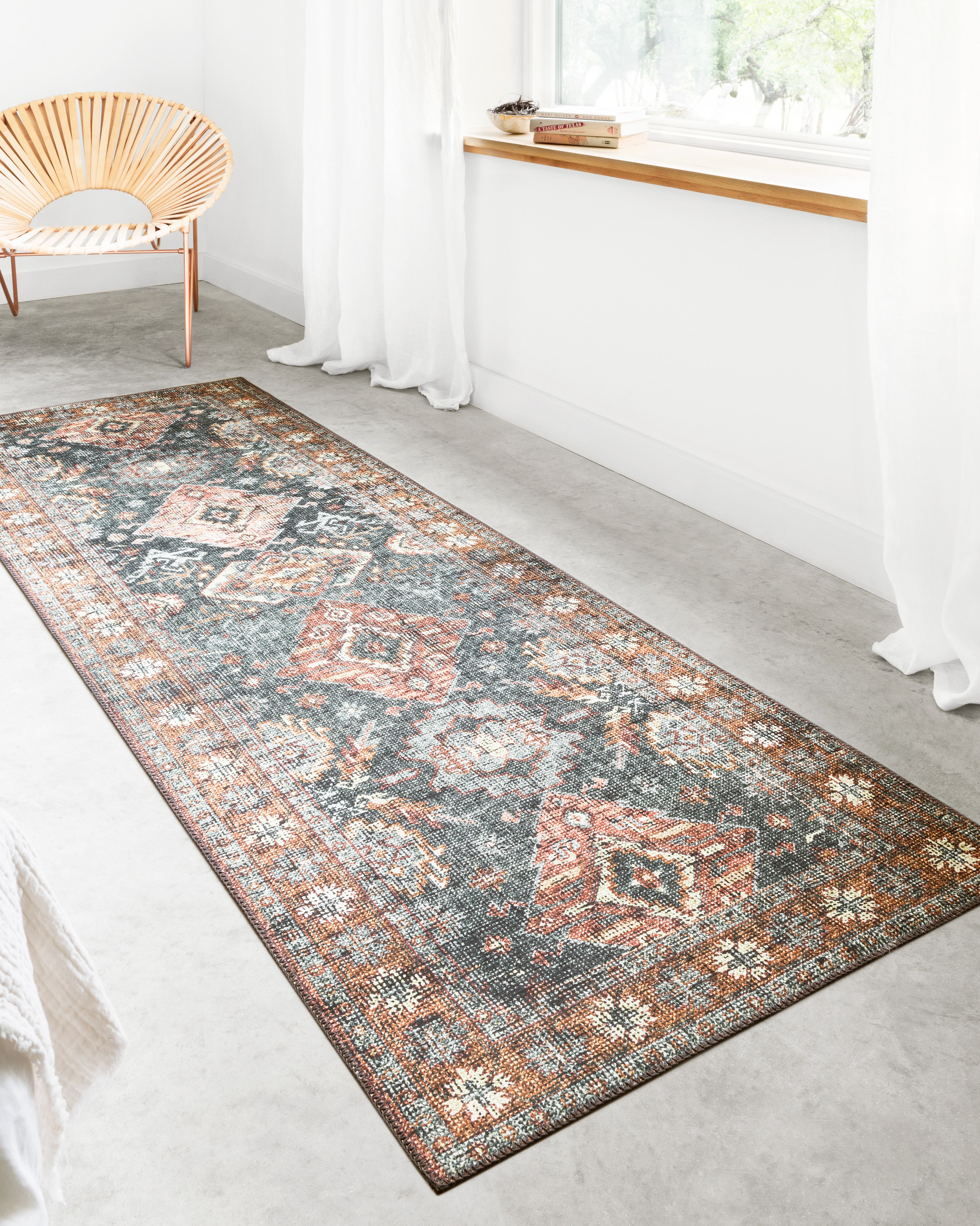 Loloi Skye Sea / Rust Oval Rug RUGS - synthetic Loloi