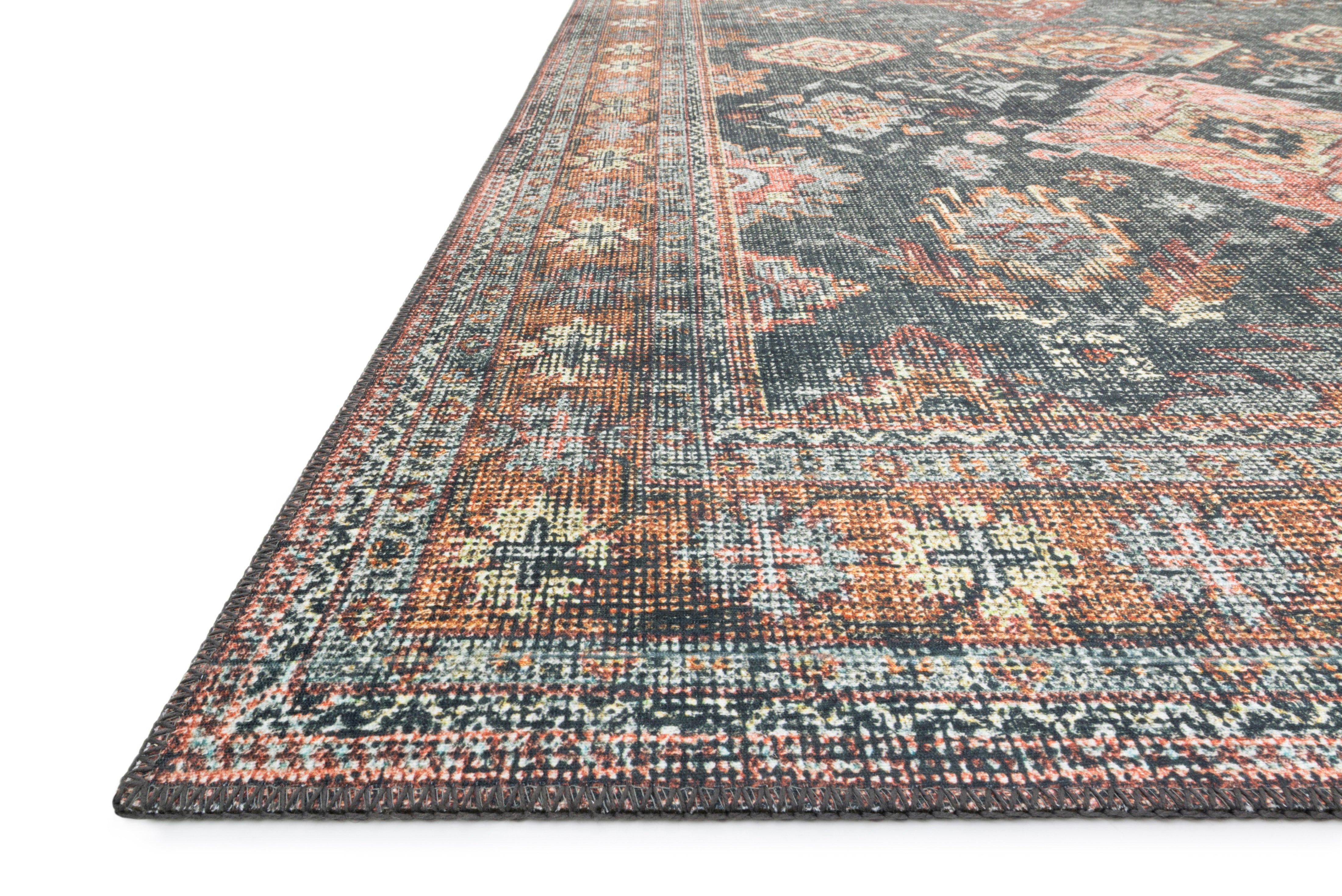 Loloi Skye Sea / Rust Oval Rug RUGS - synthetic Loloi