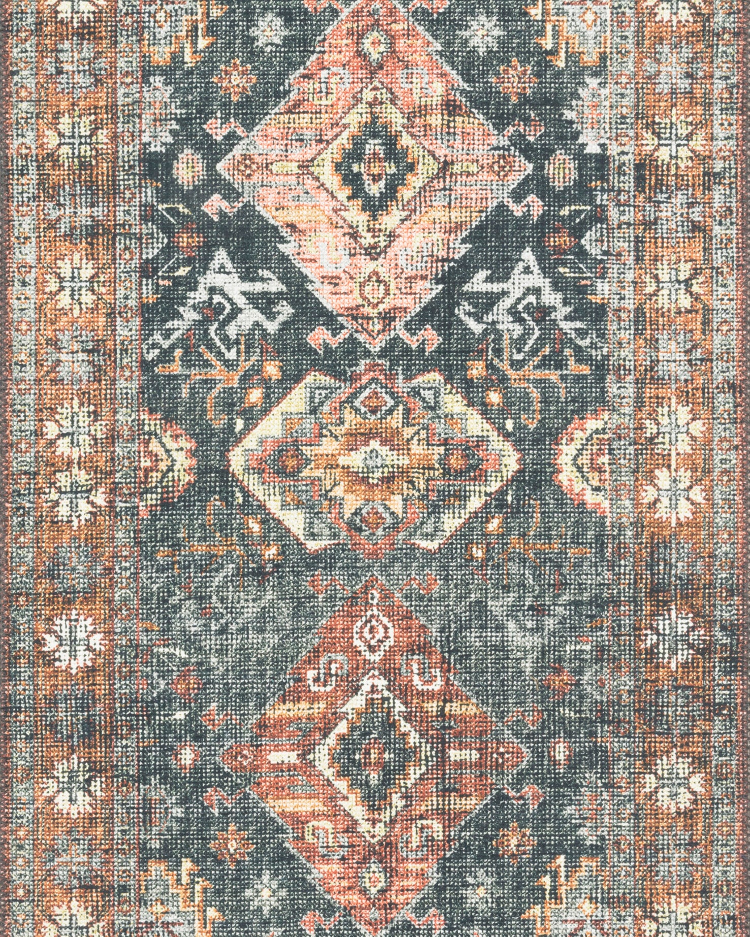 Loloi Skye Sea / Rust Oval Rug RUGS - synthetic Loloi