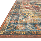 Loloi Skye Rust / Blue Oval Rug RUGS - synthetic Loloi