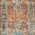 Loloi Skye Rust / Blue Rug RUGS - synthetic Loloi