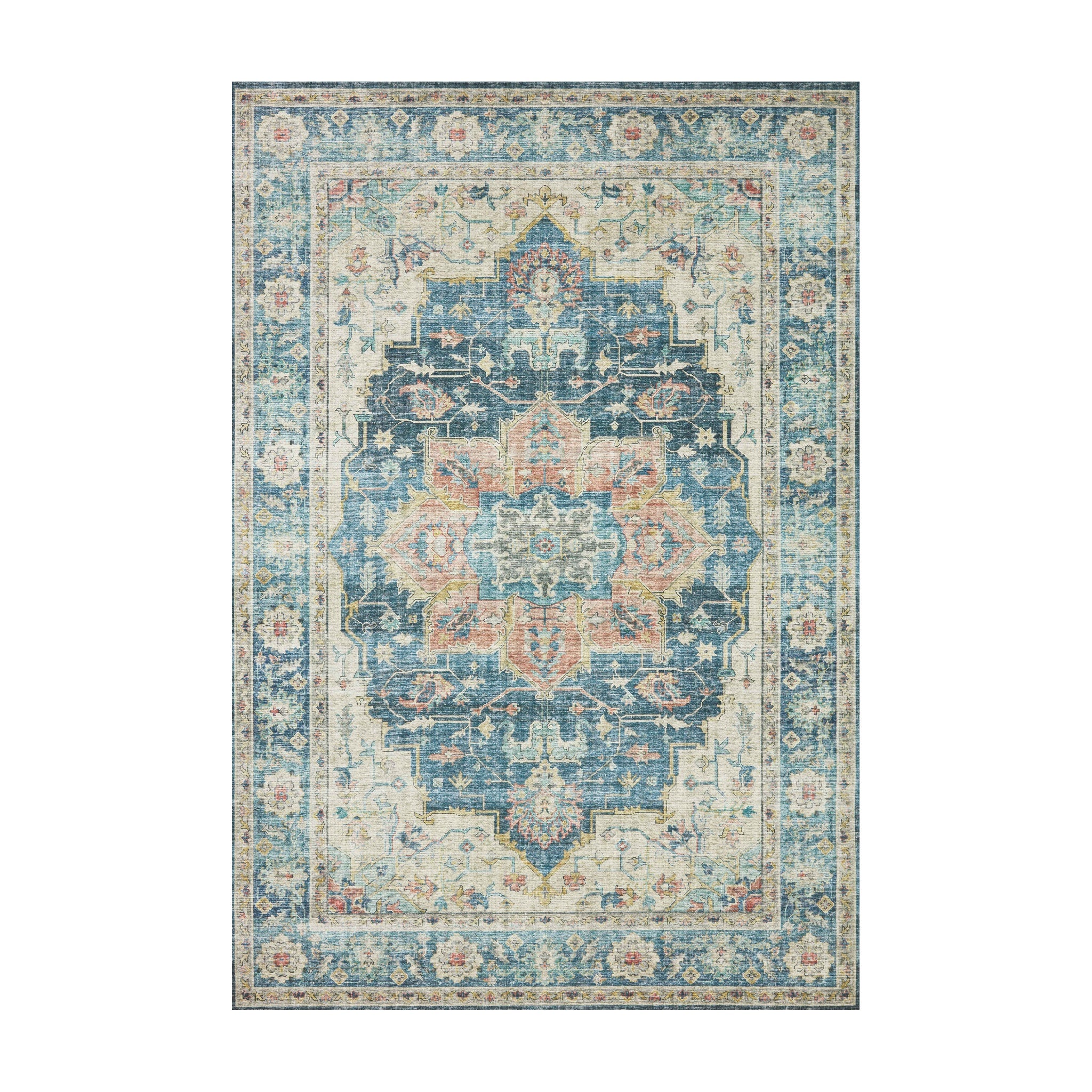 Loloi Skye Ocean / Multi Oval Rug RUGS - synthetic Loloi 7' x 9' Oval