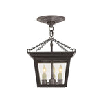 Cornice Semi-Flush Lantern LIGHITING - semi-flush Visual Comfort - Signature Blackened Rust