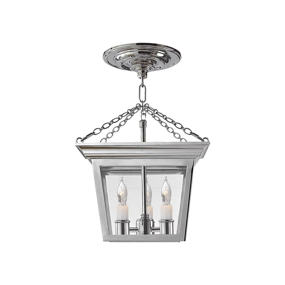 Cornice Semi-Flush Lantern LIGHITING - semi-flush Visual Comfort - Signature Polished Nickel