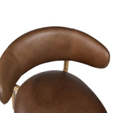 FLOOR MODEL - Mila Leather Dining Chair - set of 2 - Mocha FURNITURE - floor model LH IMPORTS