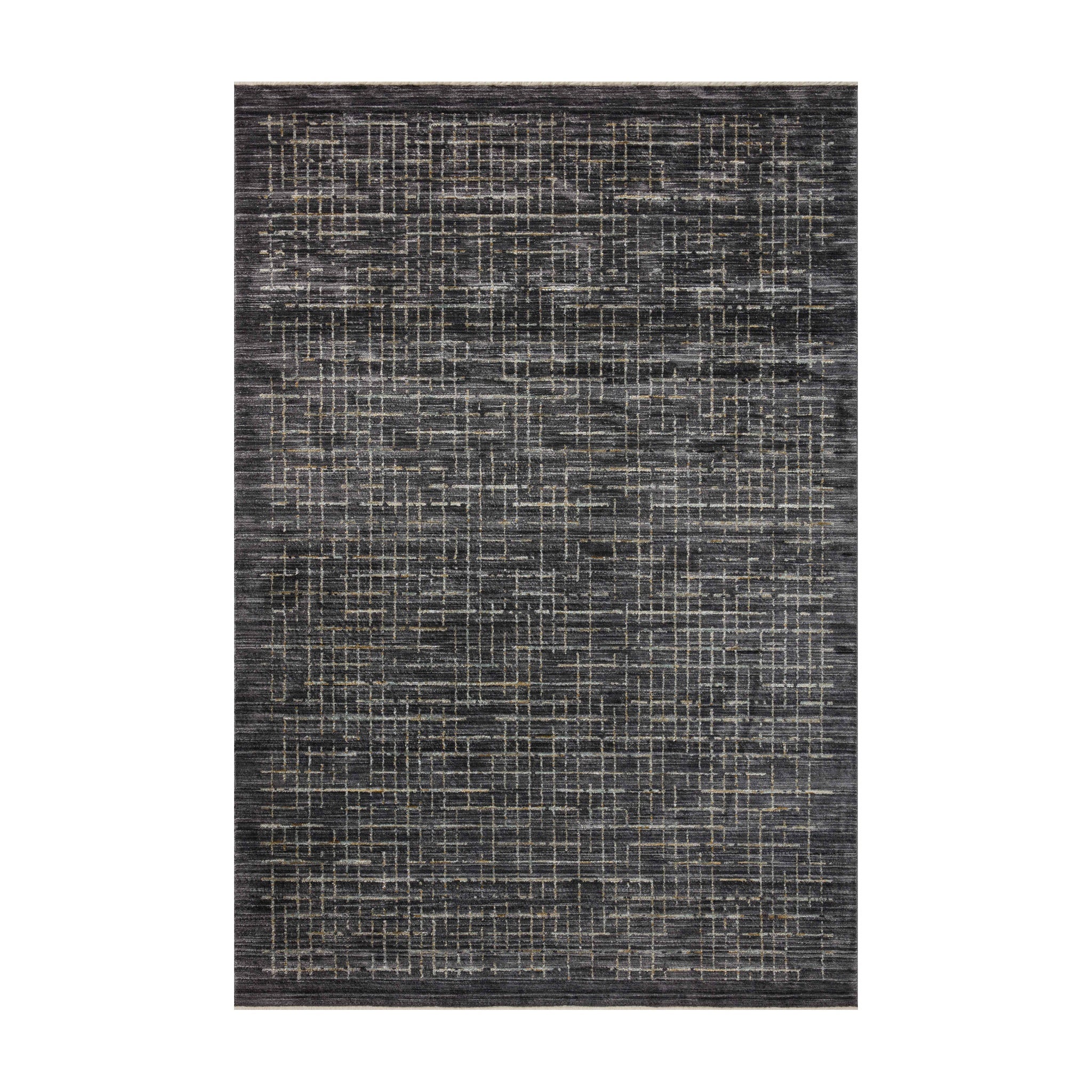 Loloi Soho Onyx / Silver Rug RUGS - synthetic Loloi 18" x 18"