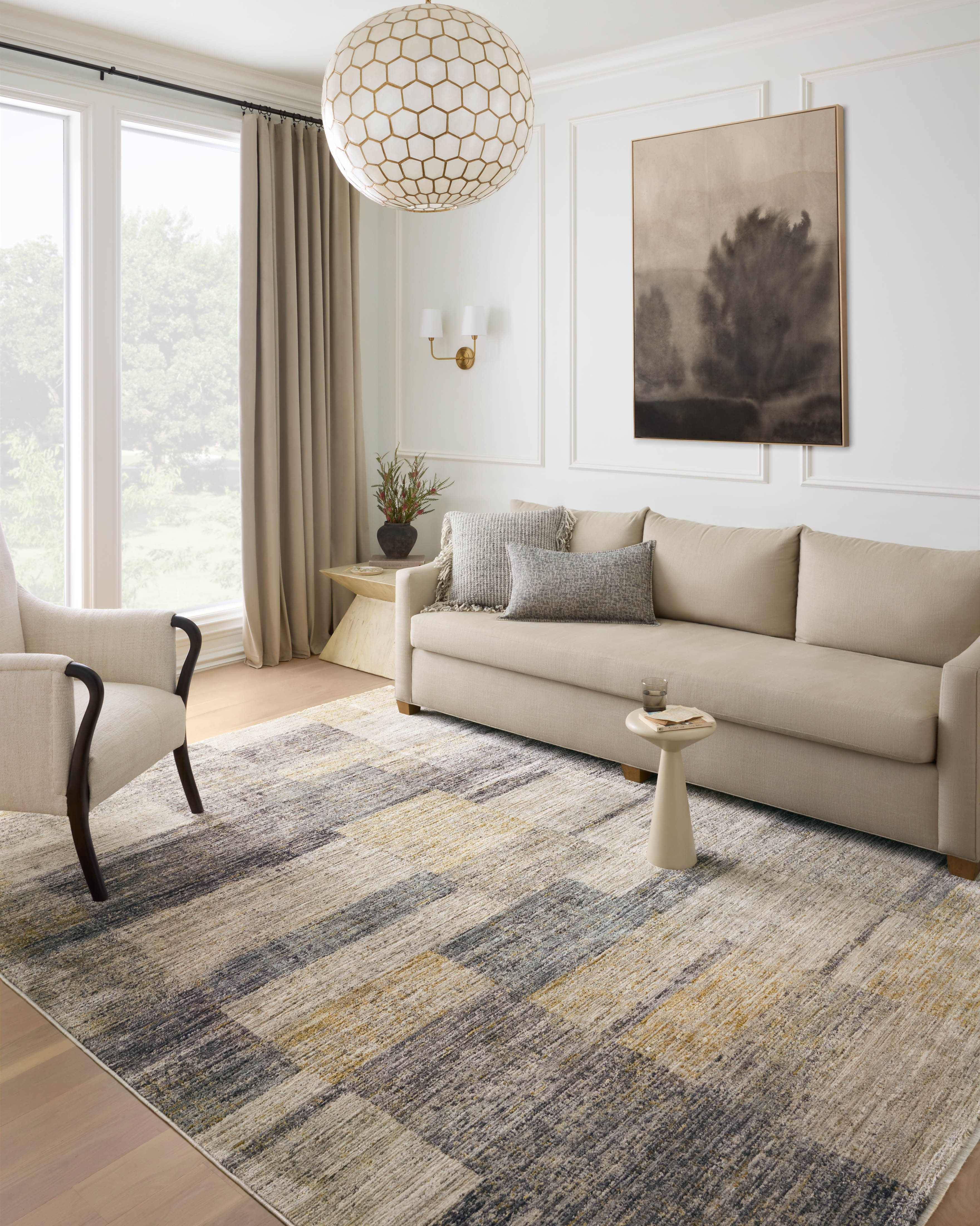 Loloi Soho Grey / Gold Rug RUGS - synthetic Loloi