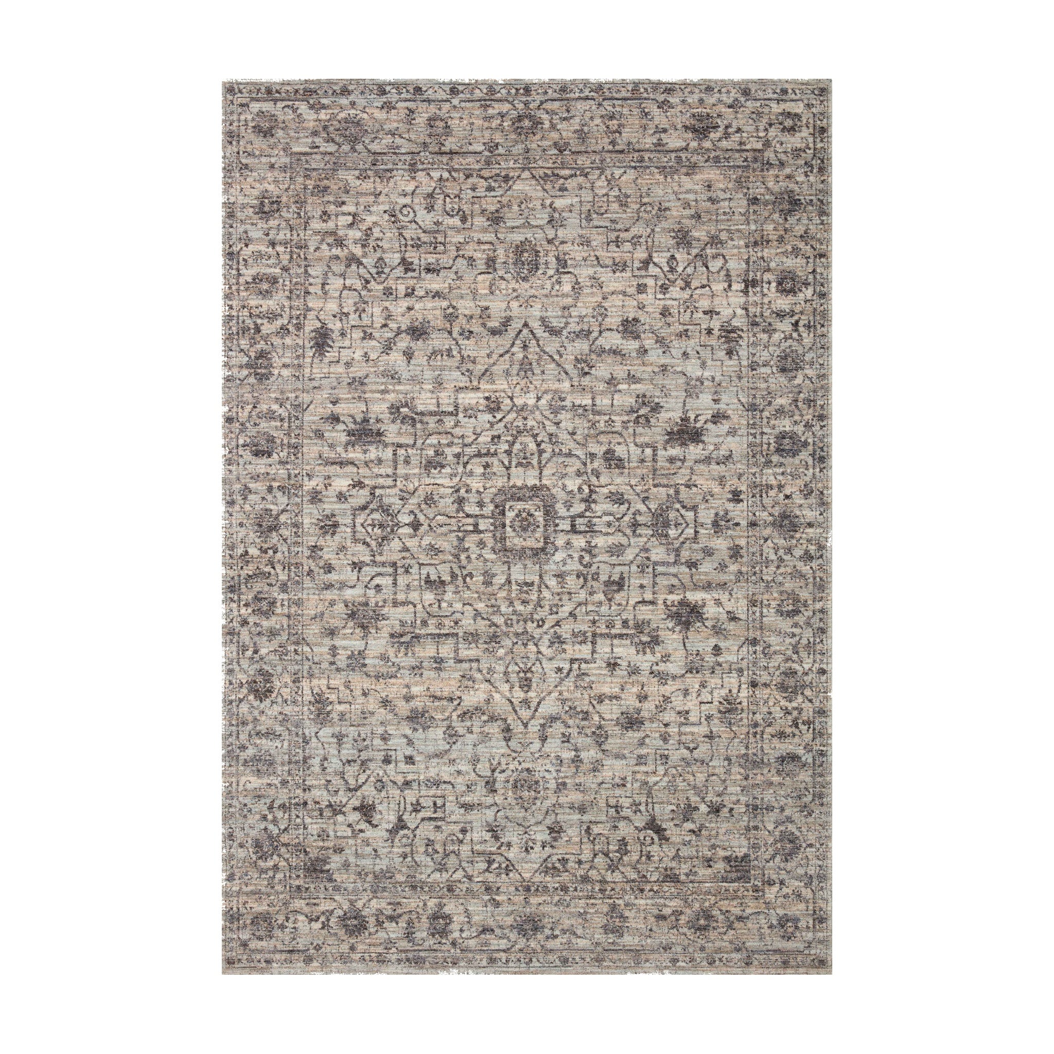 Loloi Sorrento Mist / Charcoal Rug RUGS - synthetic Loloi 18" x 18"